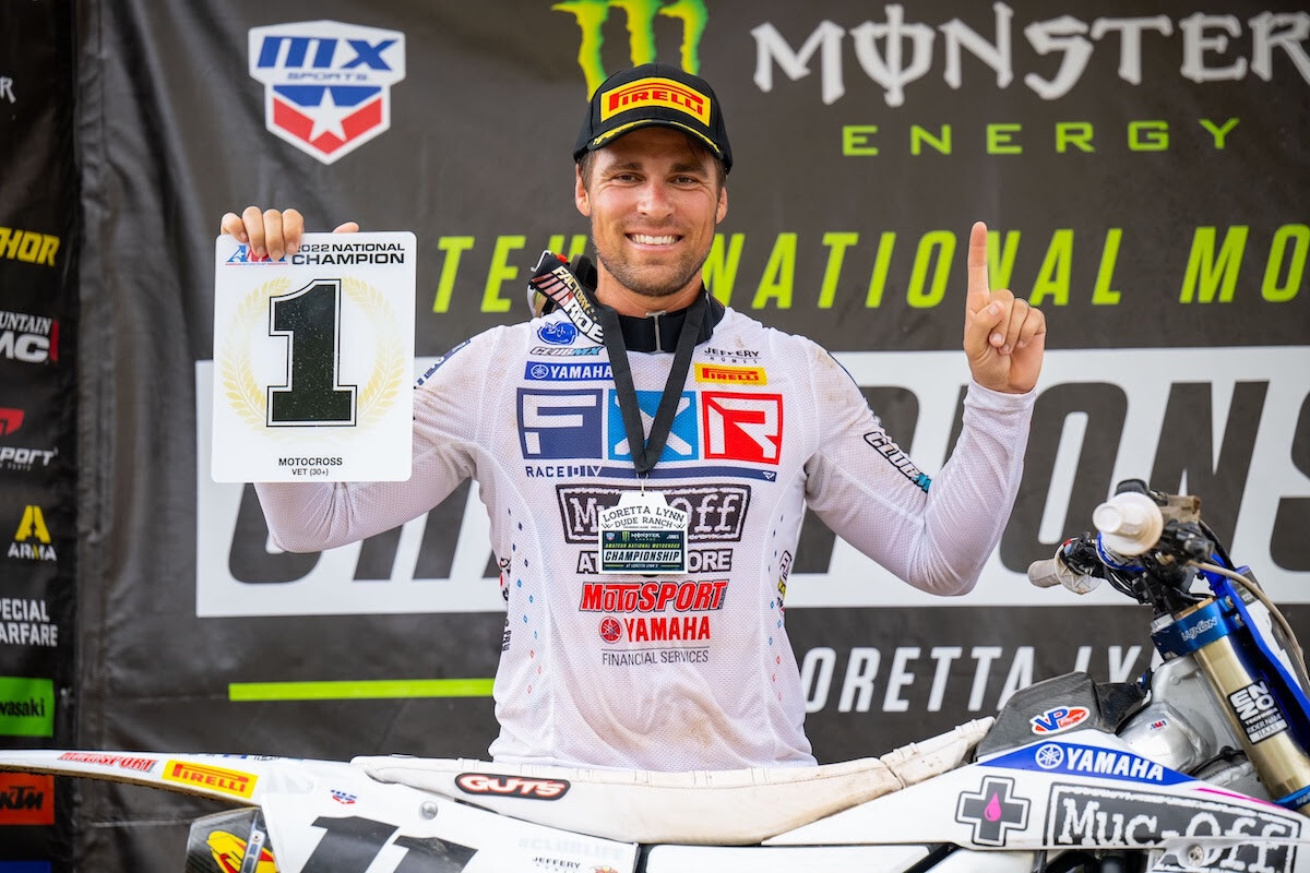 Brandon Haas captured his first Loretta Lynn's championship in Vet (30+).