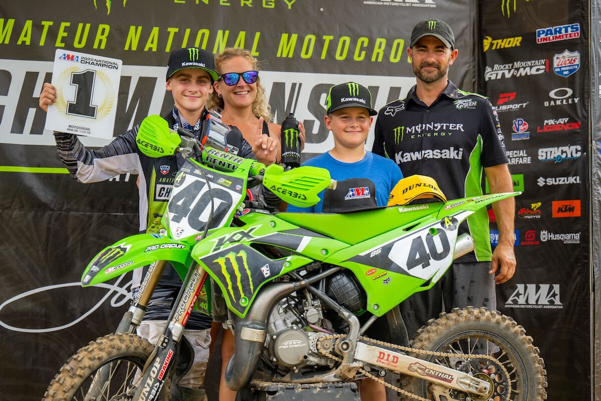 Caden Dudney captured a pair of championships in 85cc (10-12) and Mini Sr. 1 (12-14).