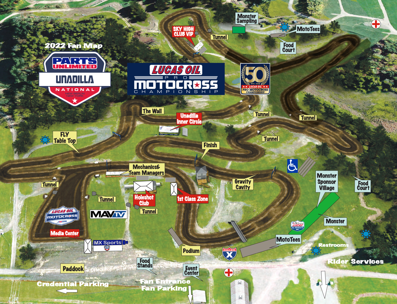The Unadilla National fan map.