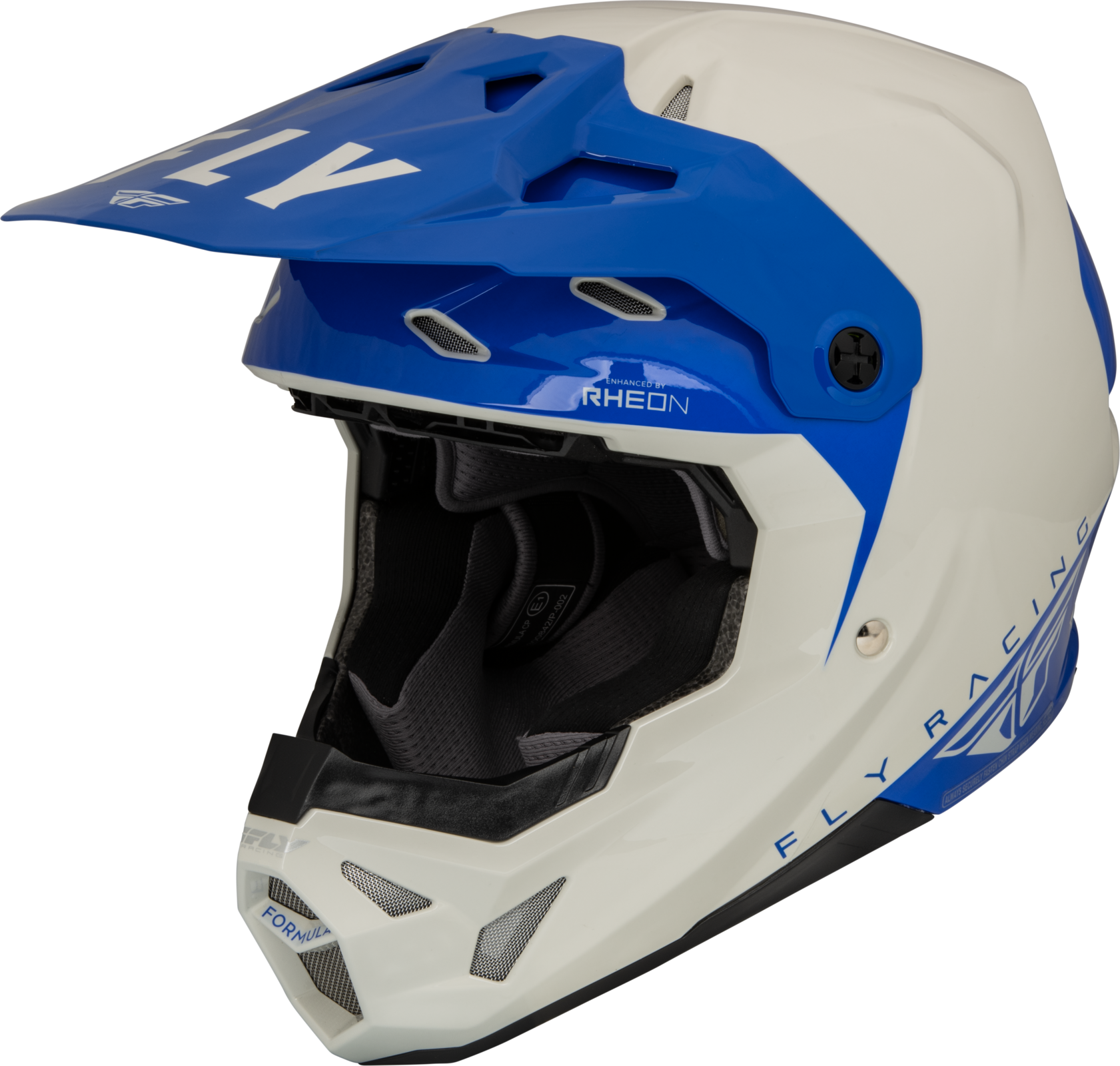 2025 Fly Kinetic Rally Motocross Helmet Blue Black White