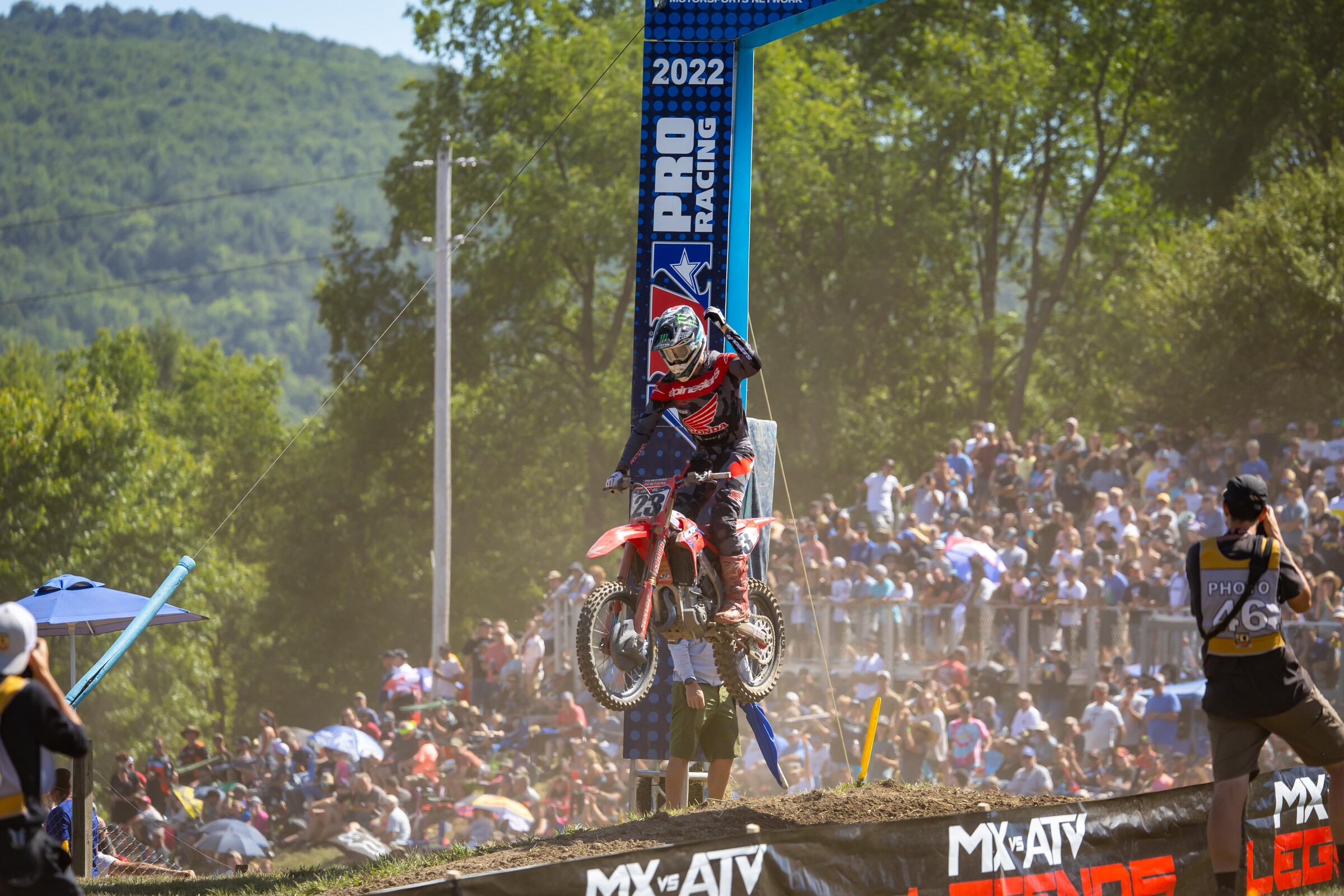 Sexton claiming the first moto win.