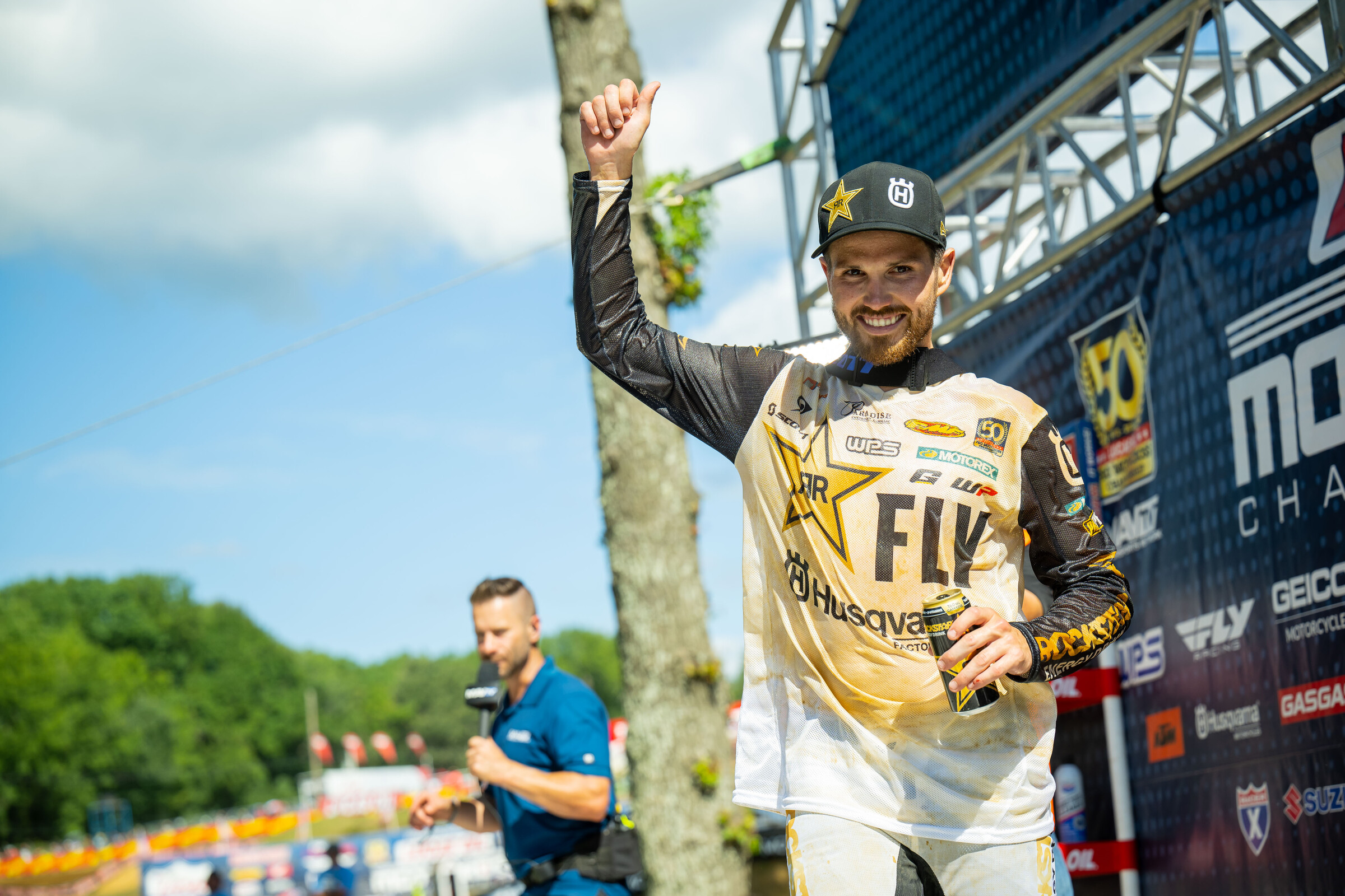 All smiles for the #24 on the podium.