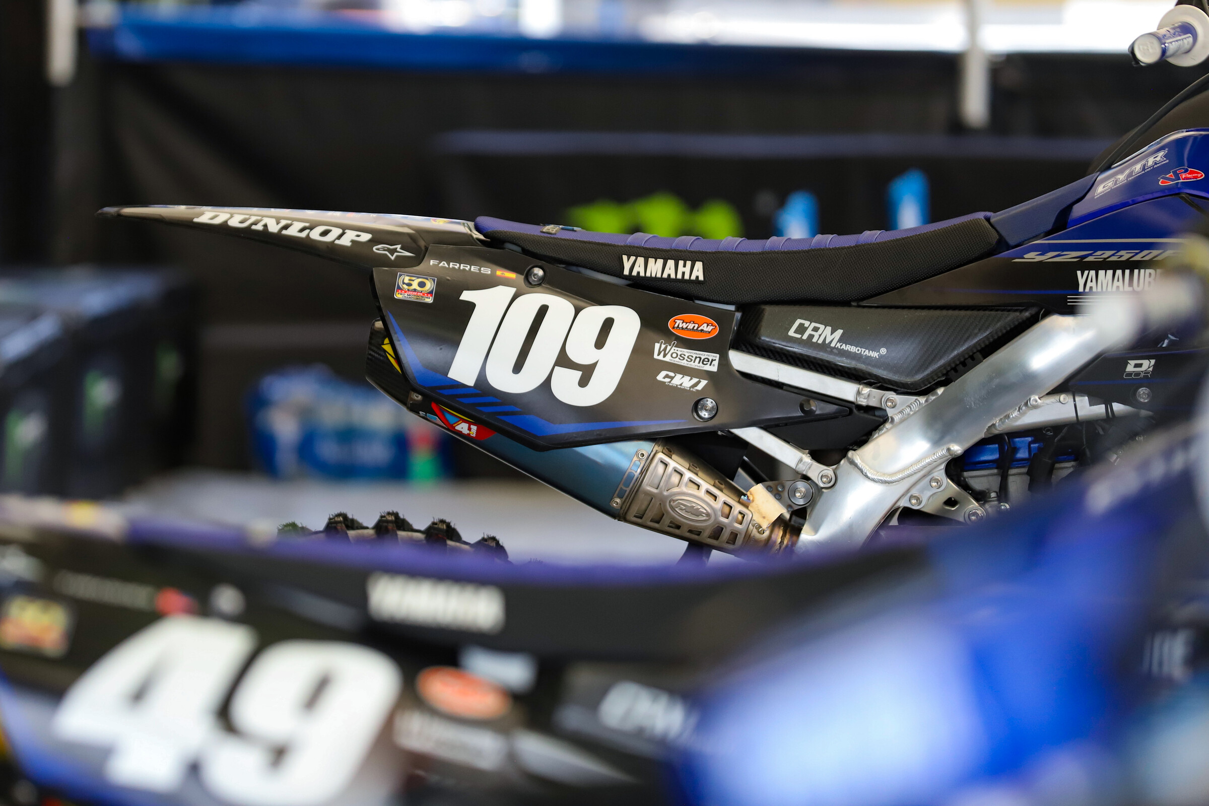 The Monster Energy Yamaha Star Racing race machine of Guillem Farres at the Budds Creek National.