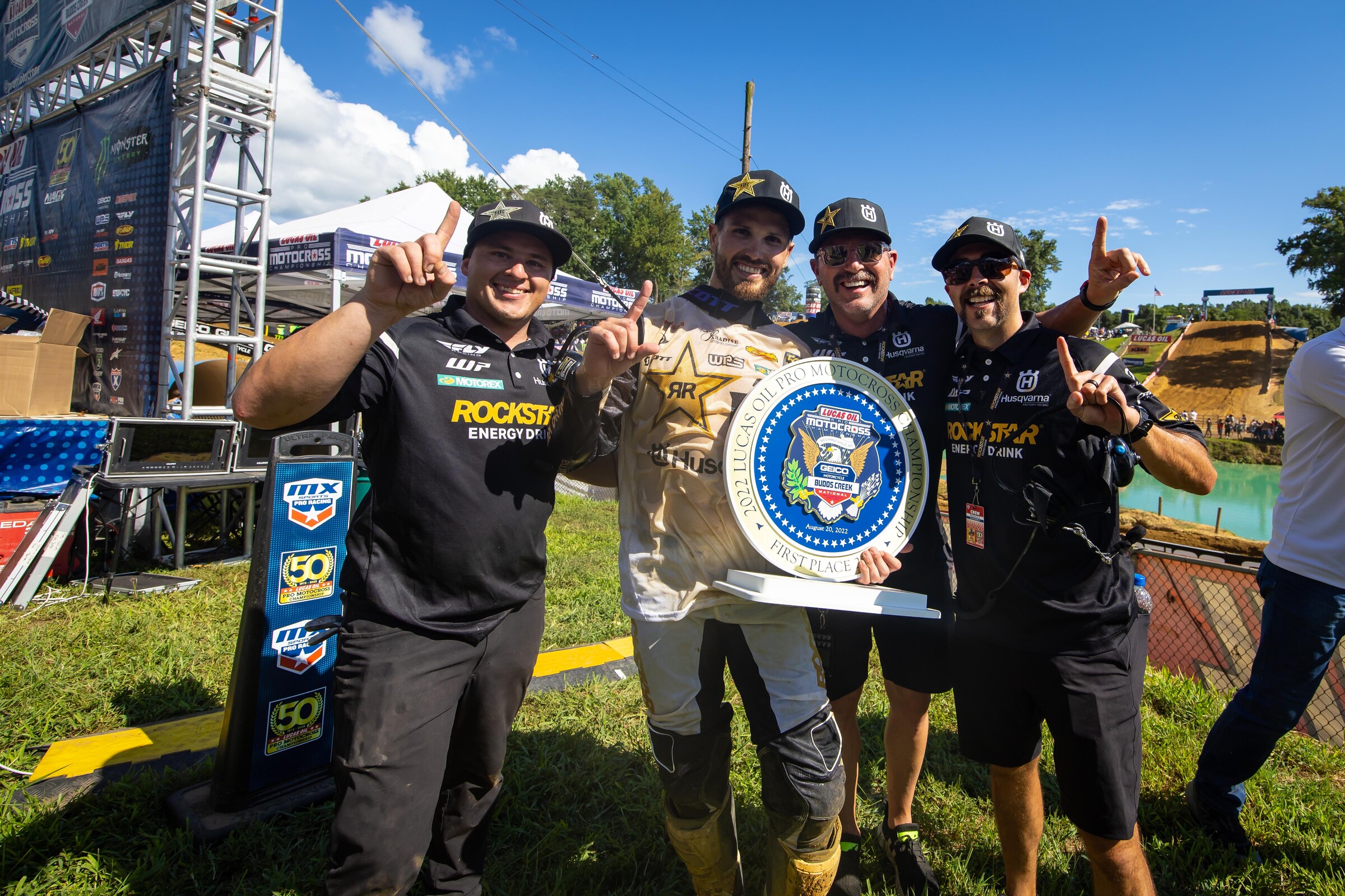 Hampshire and the Rockstar Energy Husqvarna crew.