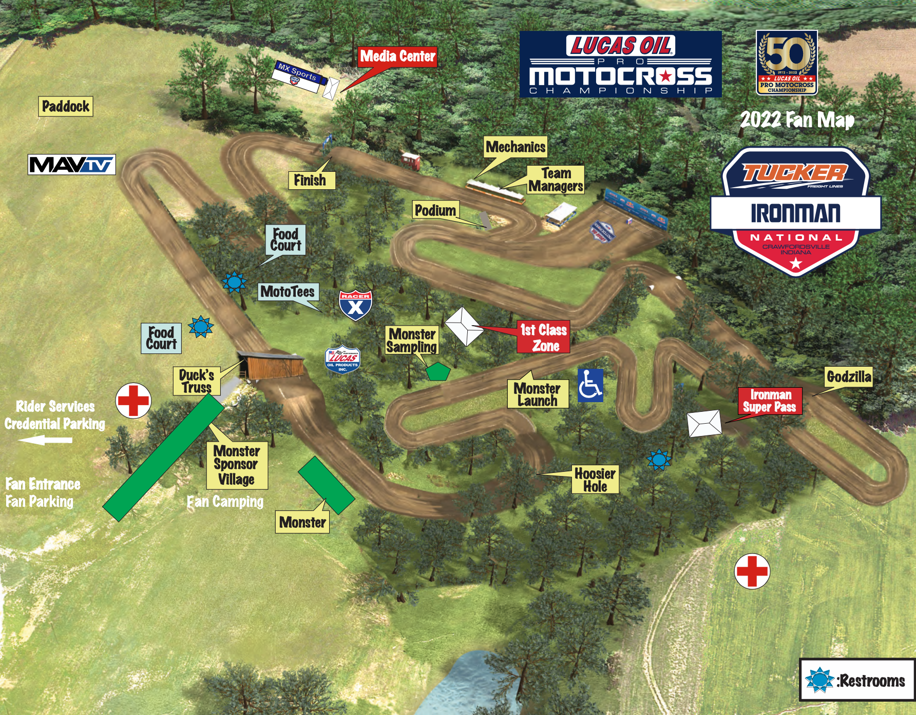 The Ironman National fan map.