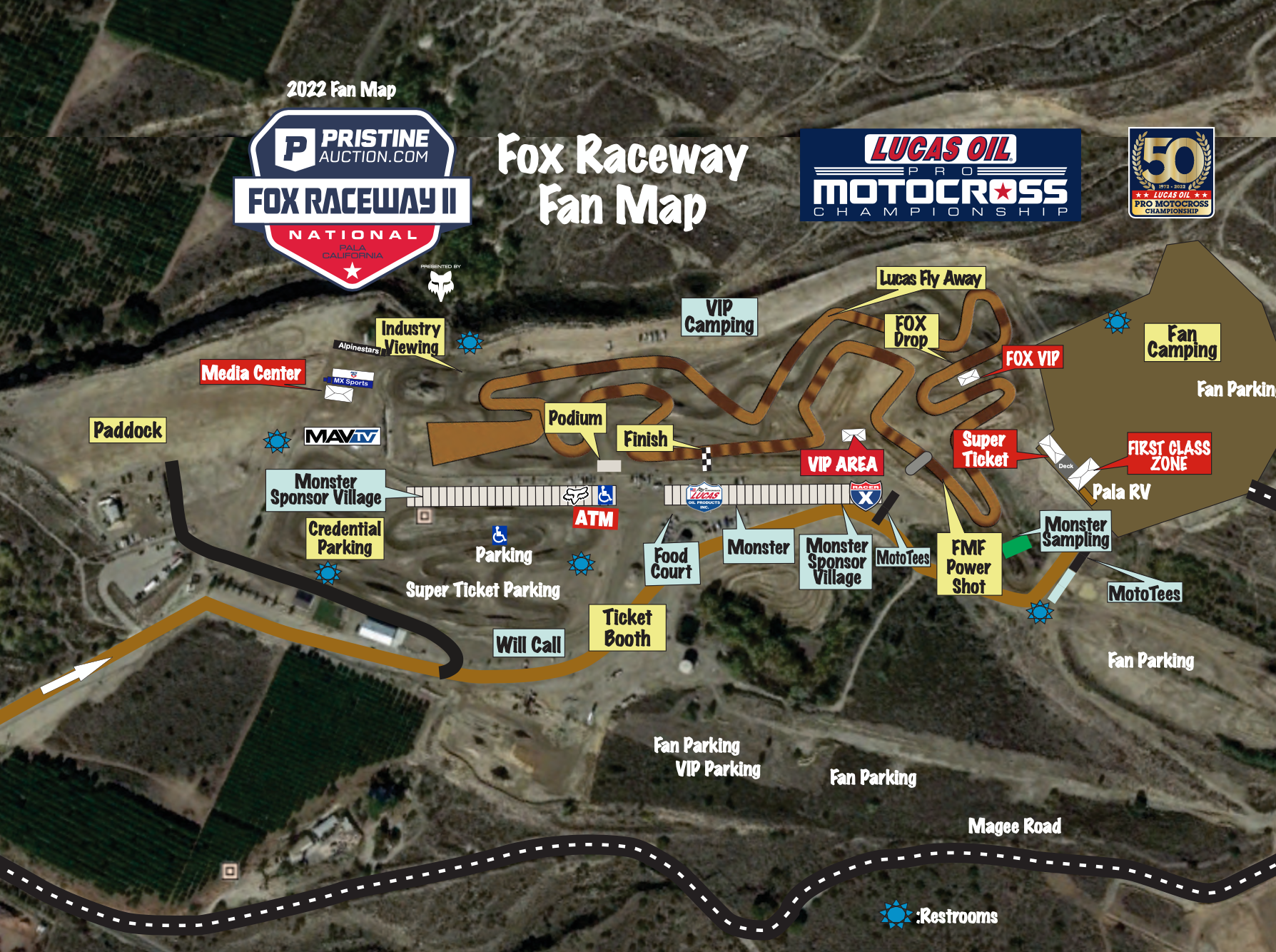 The Fox Raceway 2 National fan map.