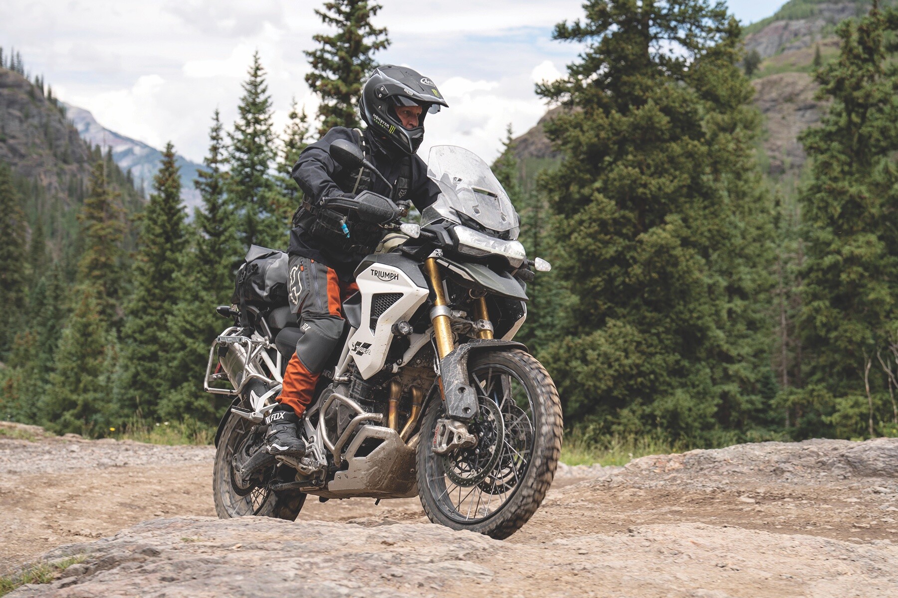 Carmichael does a little part-time modeling and riding.