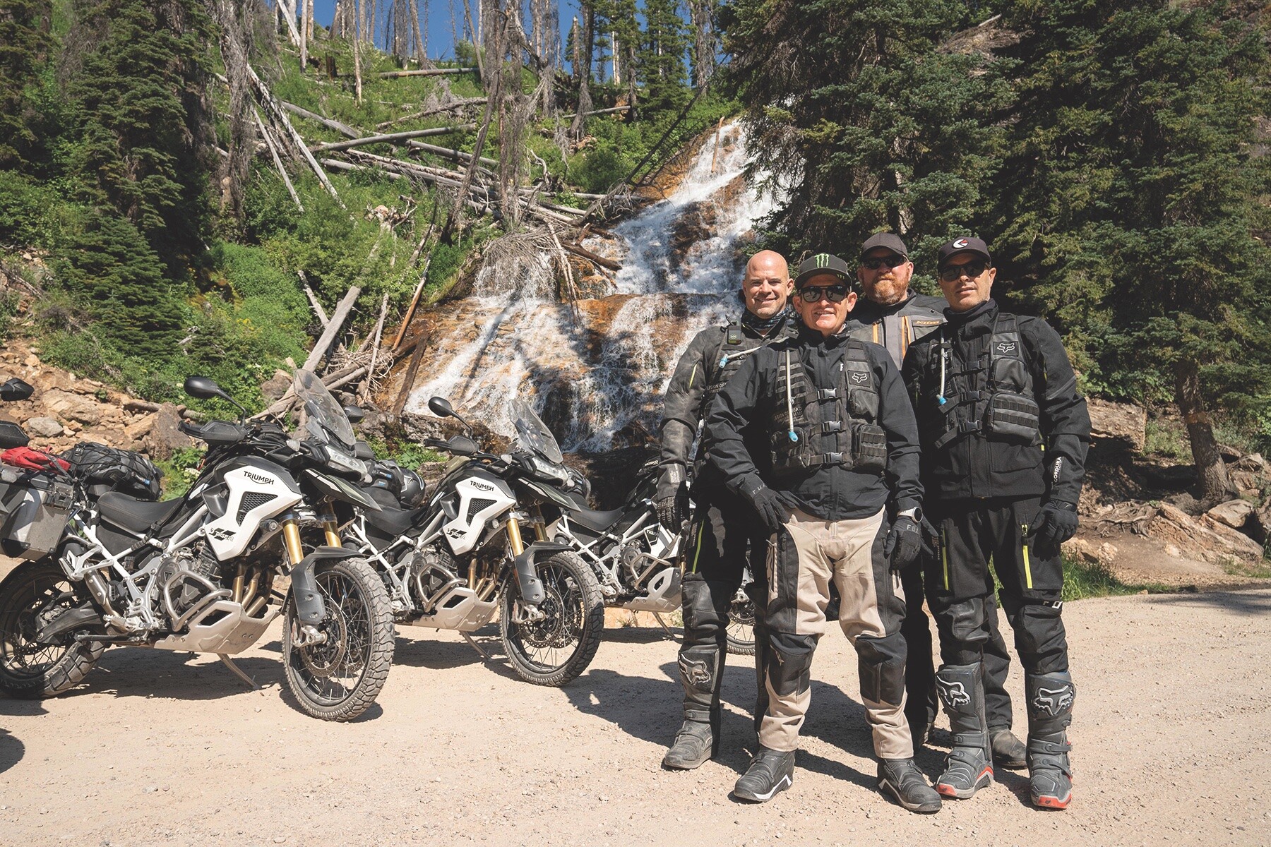 Another group photo of the Triumph Tiger 1200 Rally pilots
