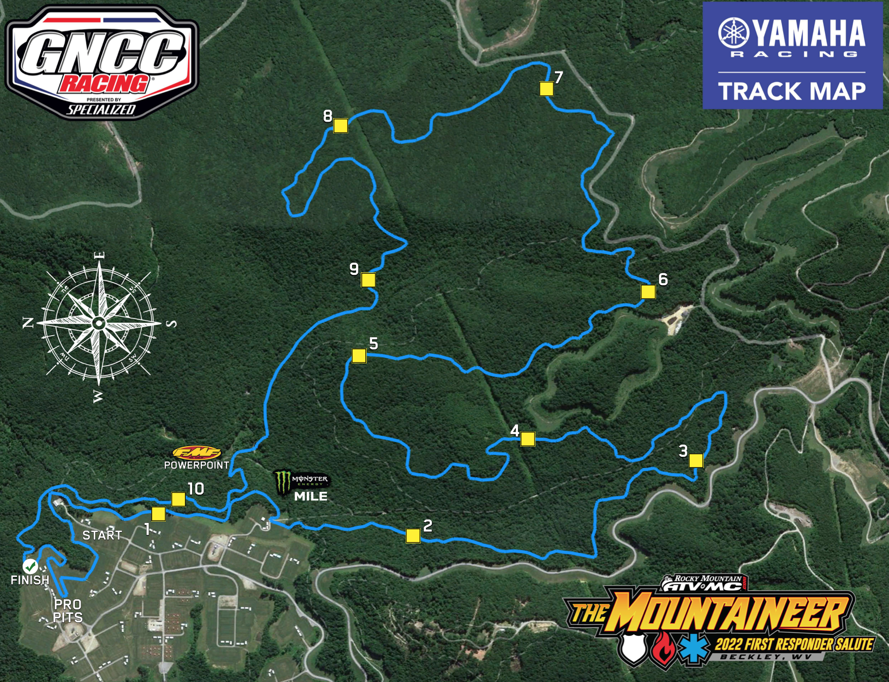 The 2022 Mountaineer GNCC layout.