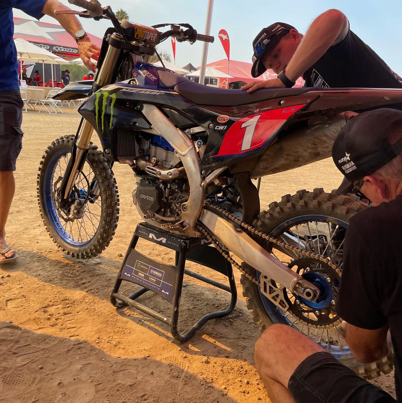 Eli Tomac's stock 2023 Yamaha YZ450F.