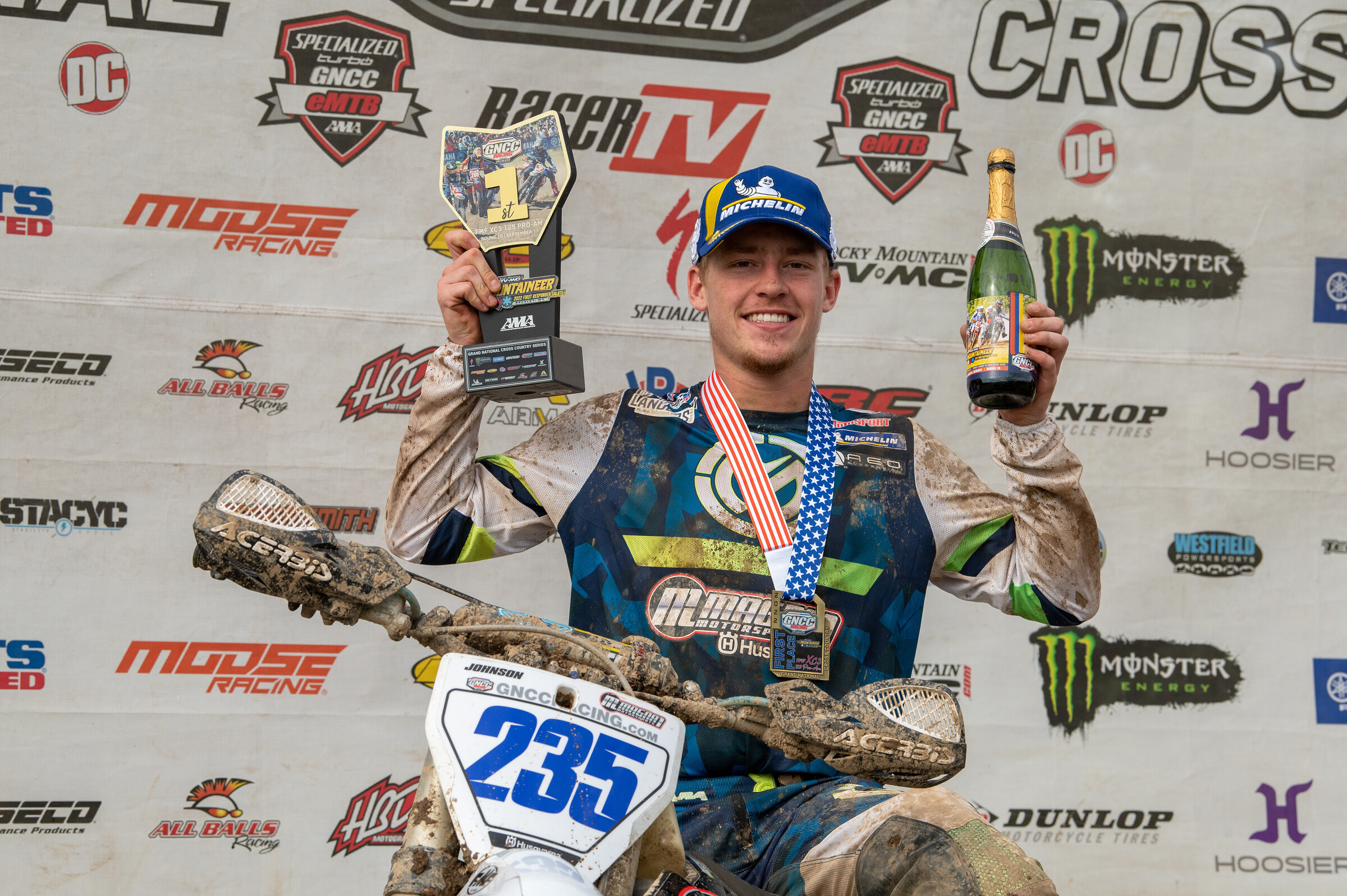 Brody Johnson earned his seventh FMF XC3 class win.