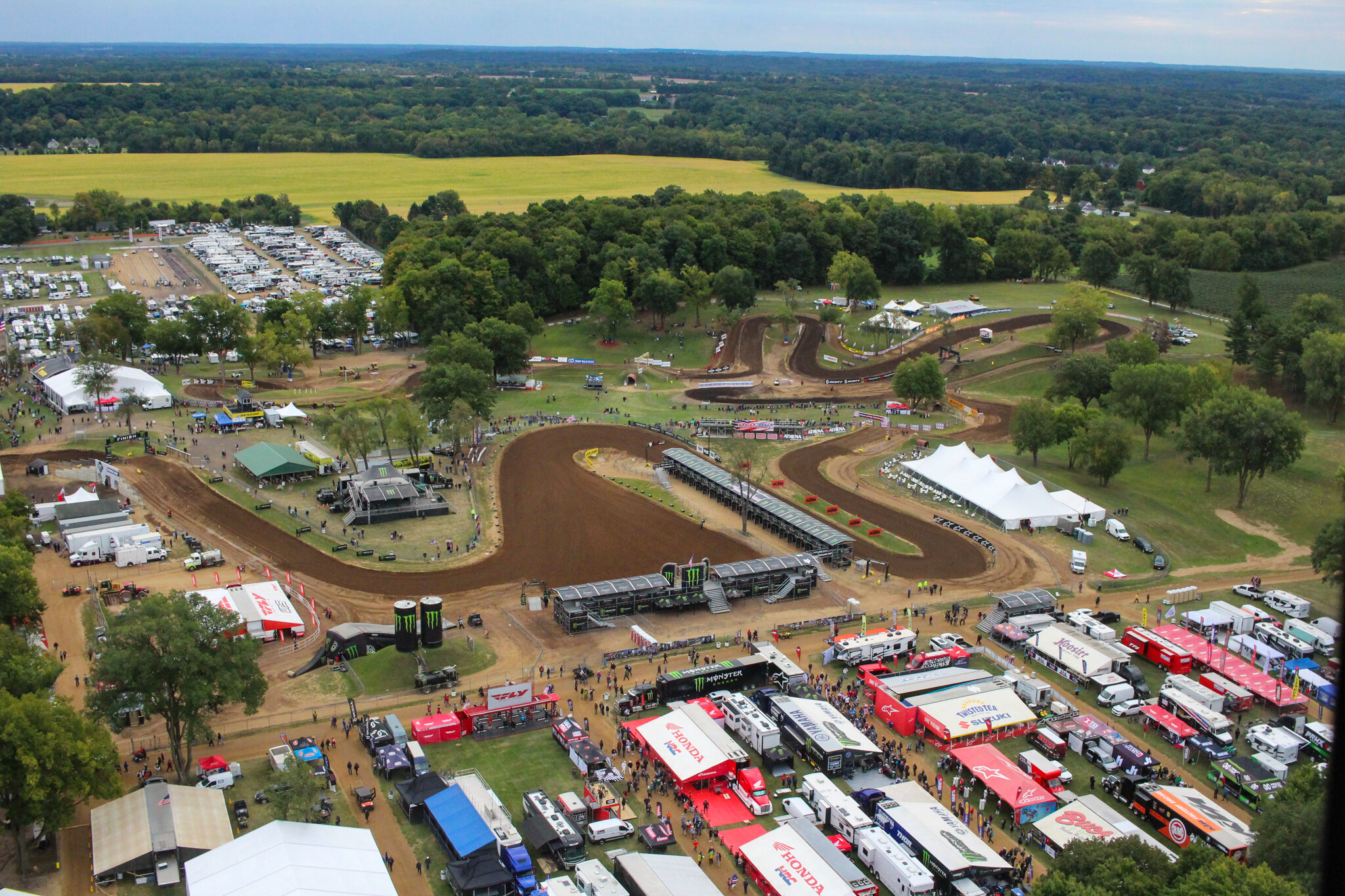 RedBud MX on Saturday from above.