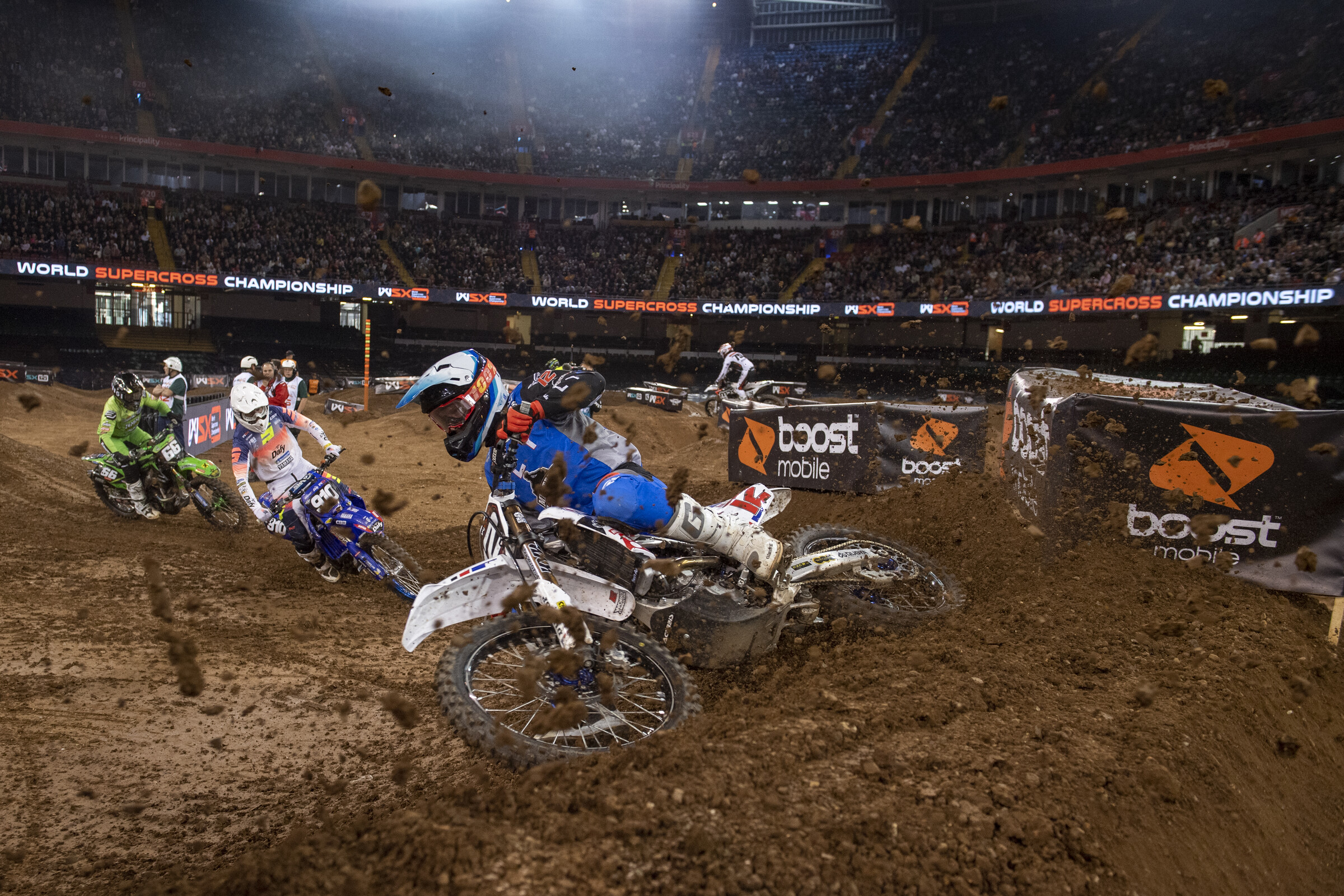 Shane McElrath has ridden for four teams this season! With Rick Ware Racing, he leads the SX2 (250 points) heading into Australia.