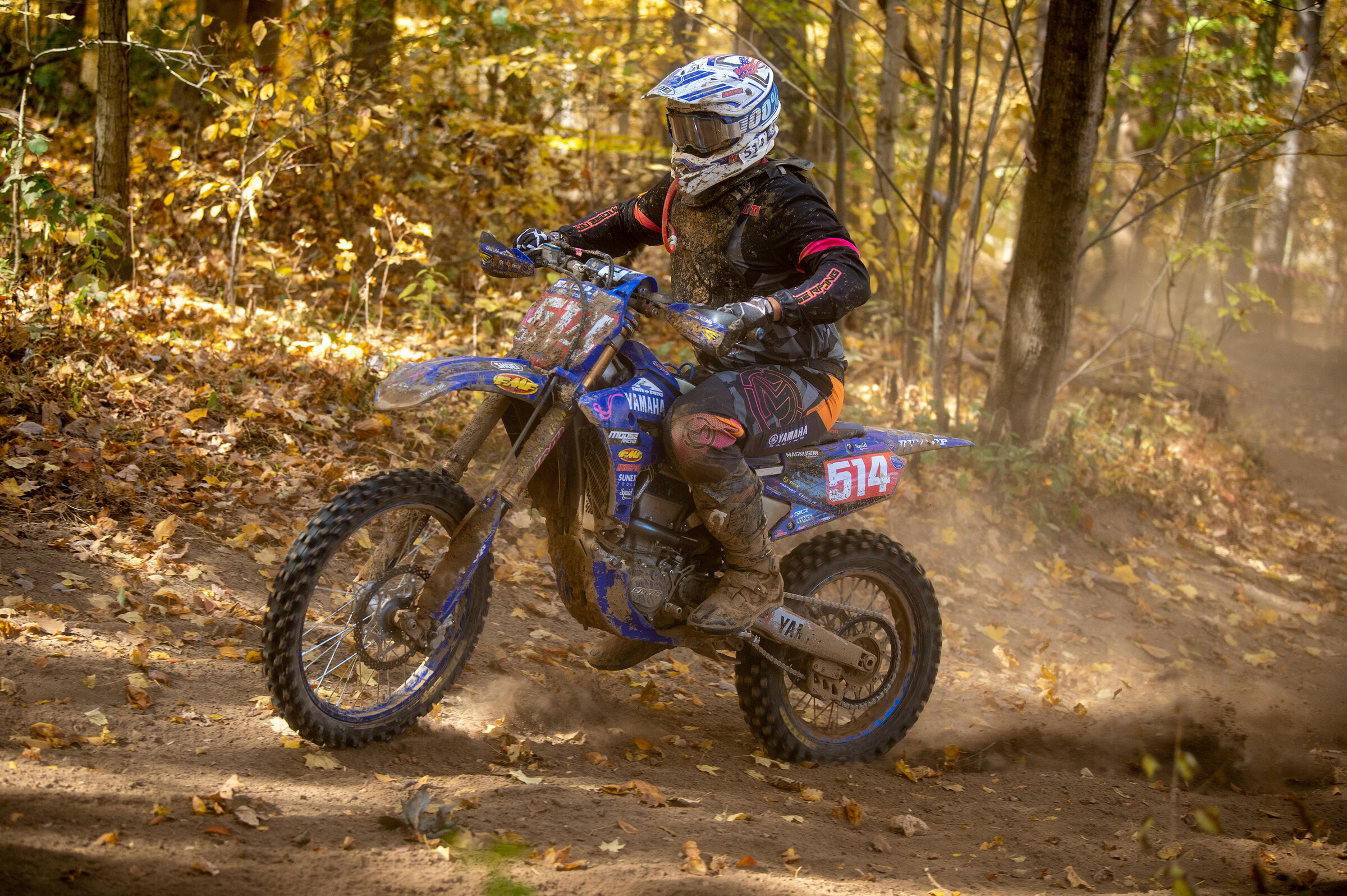Steward Baylor (AmPro Yamaha) battled his way back up to finish second overall at the season finale, Yamaha Racing Ironman GNCC.