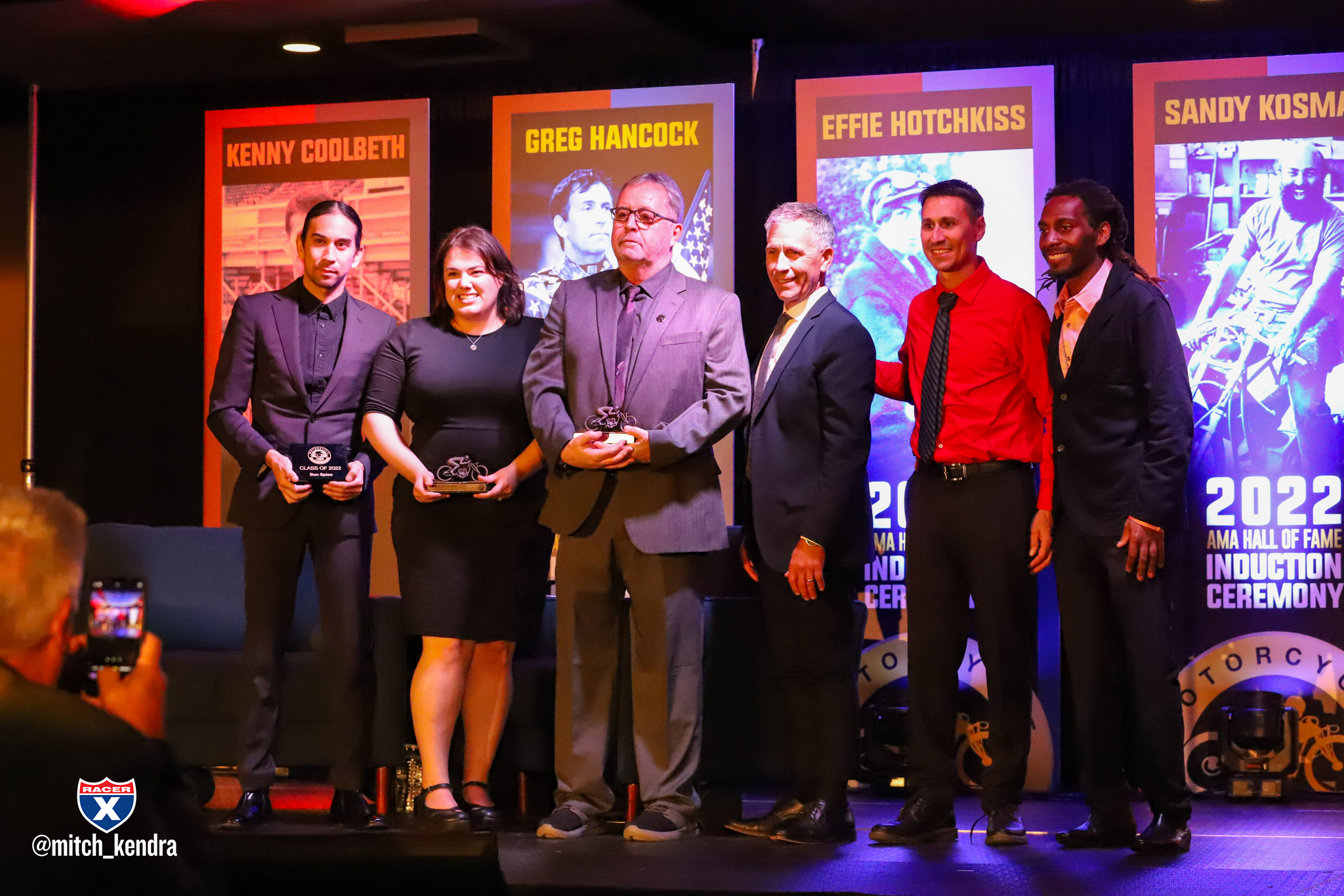 AMA Motorcycle Hall of Fame Class of 2022 inductees or family members.