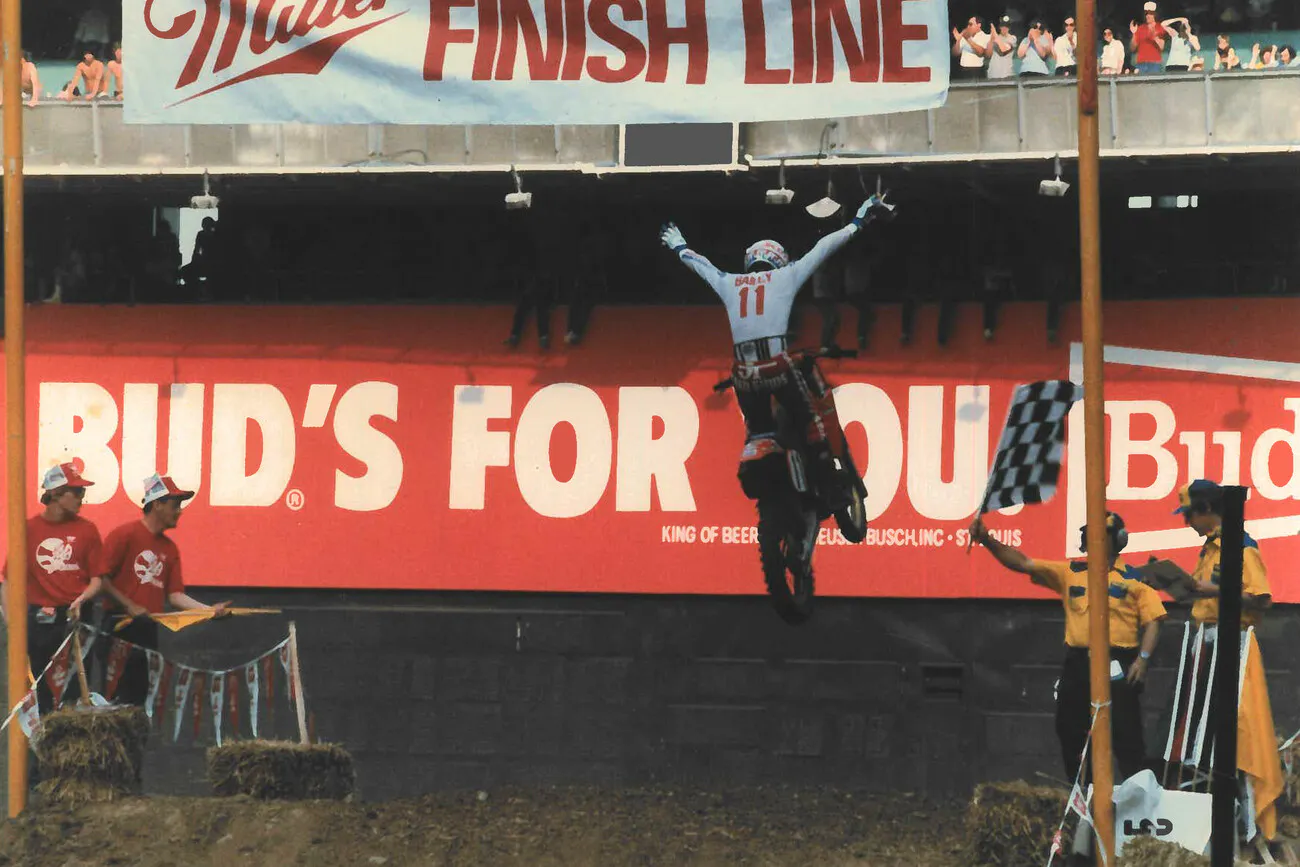 Bailey was down almost two whole races in points in '83 but veterans Hannah and Barnett had issues. We once again remind you that Cooper Webb is third in points, down 22....