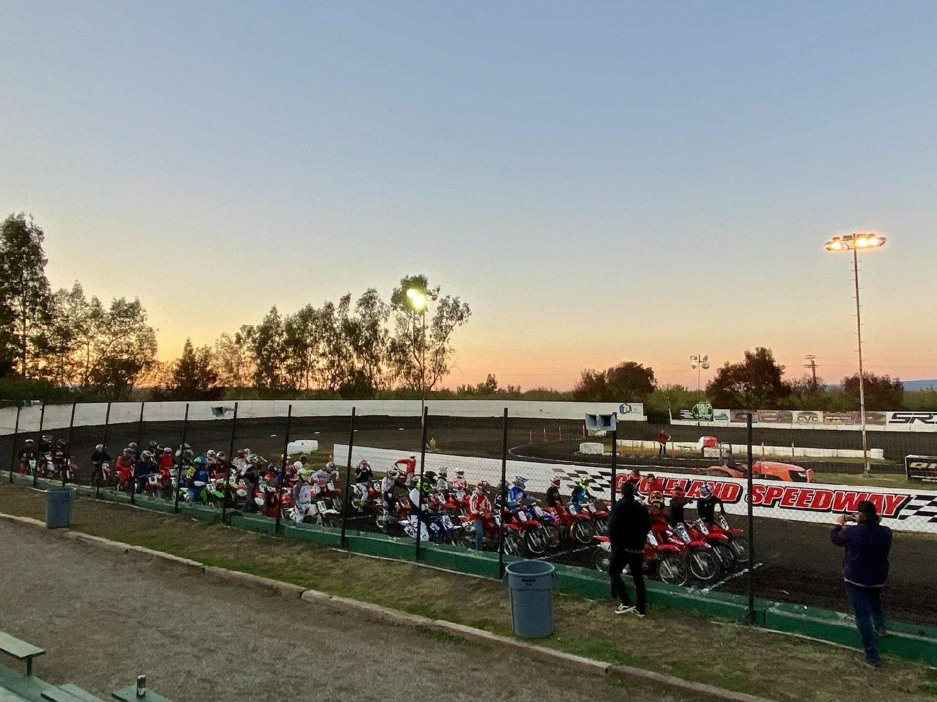 Aaron Hansel and the other 43 riders at an annual race at Cycleland Speedway in Chico, California.