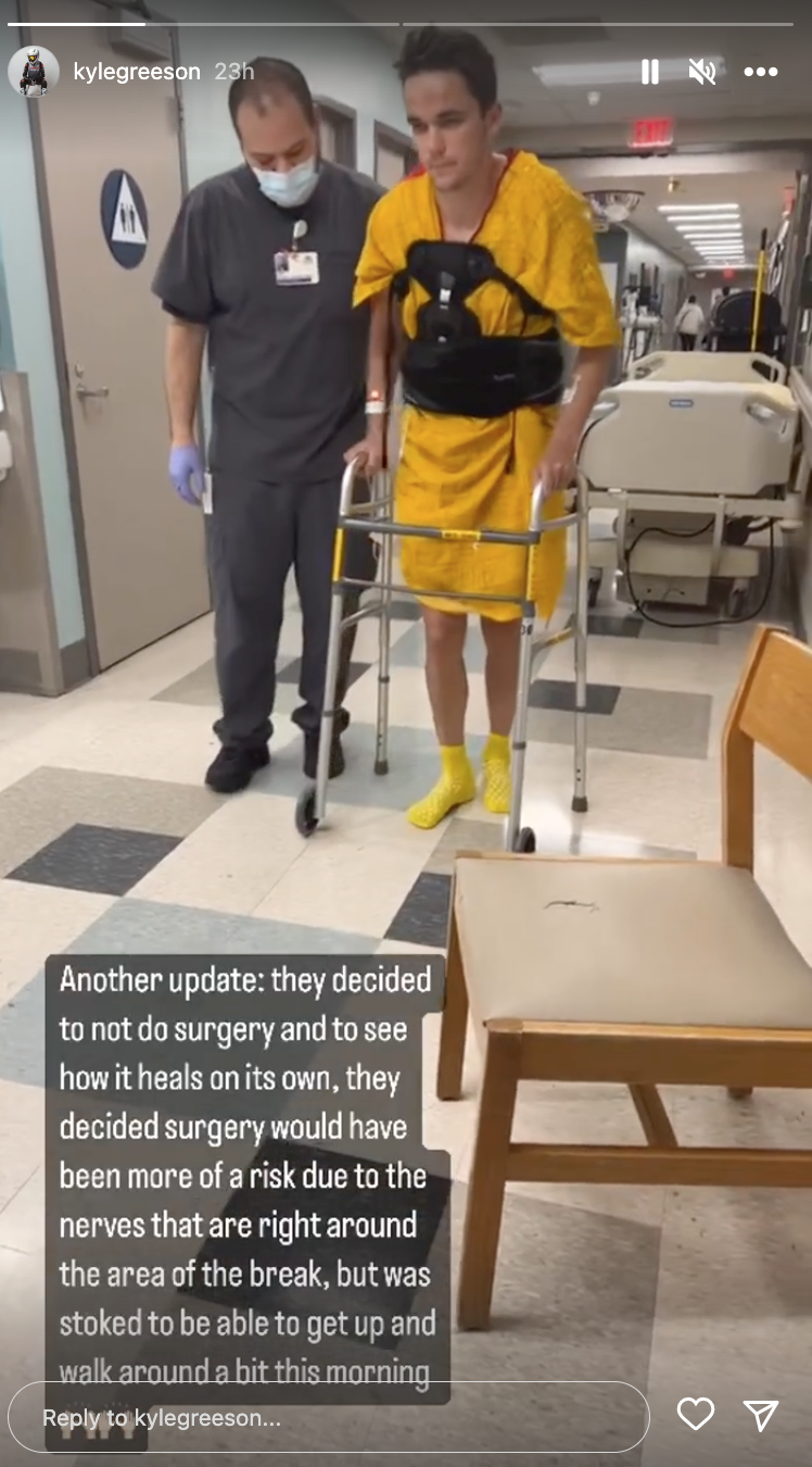 Kyle Greeson posted this to his Instagram story on Sunday.