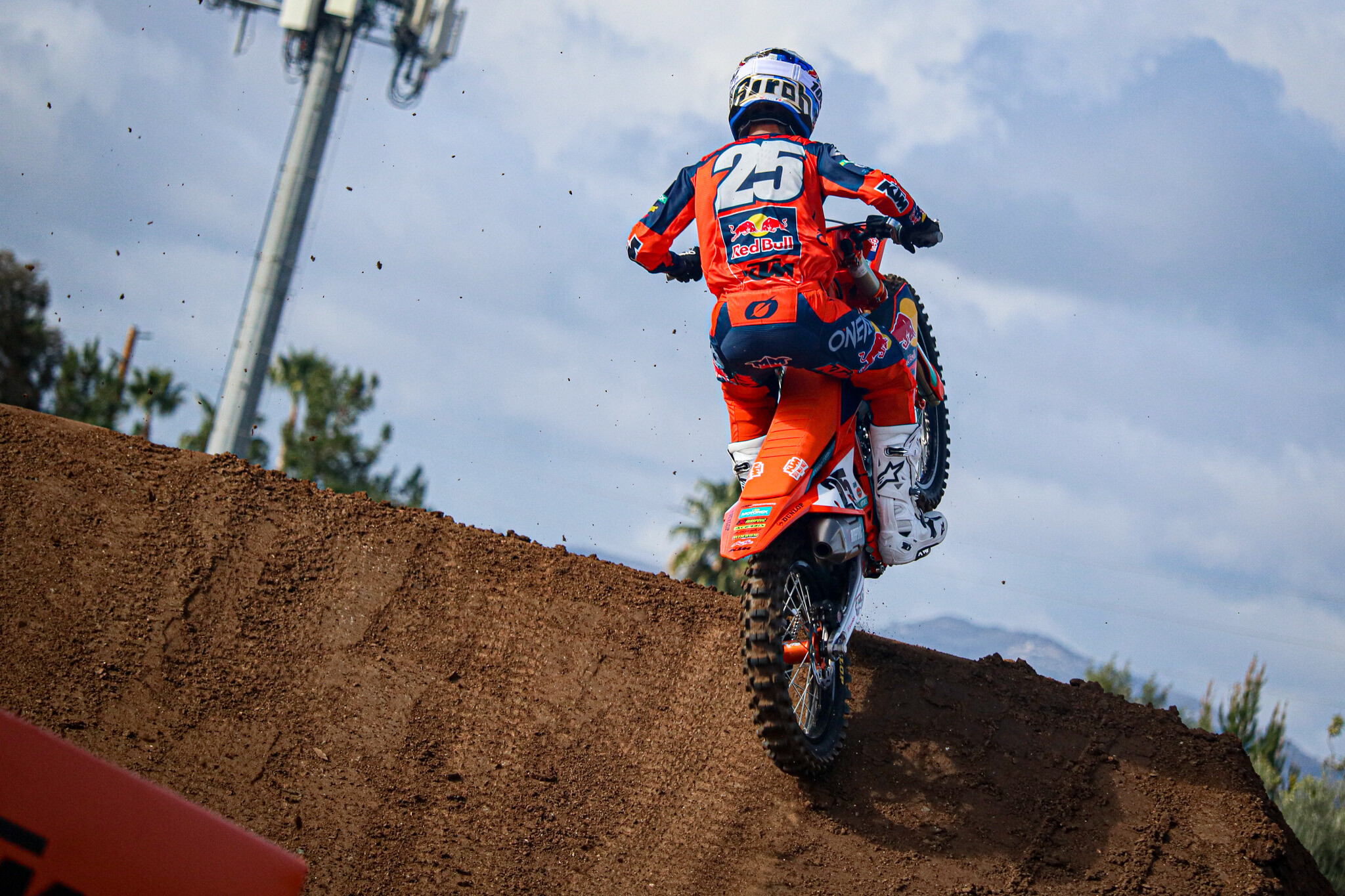 Marvin Musquin at the 2022 Red Bull KTM team intro on December 6.