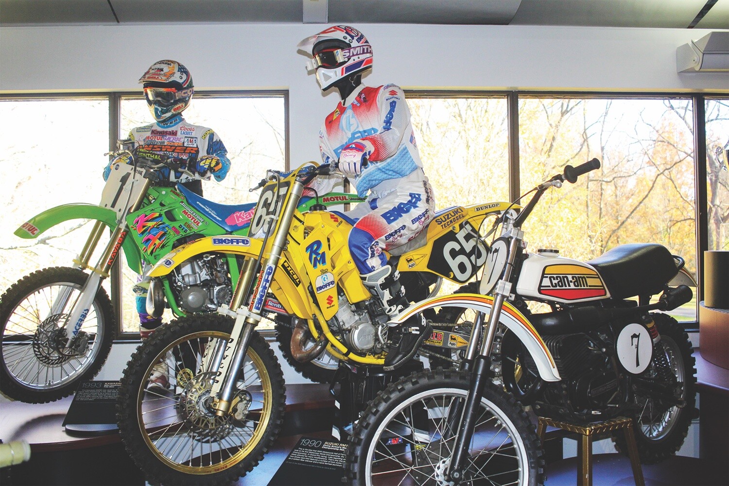 Donny Schmit’s 1990 FIM 125cc World Championship Suzuki RM125 in the AMA HOF.