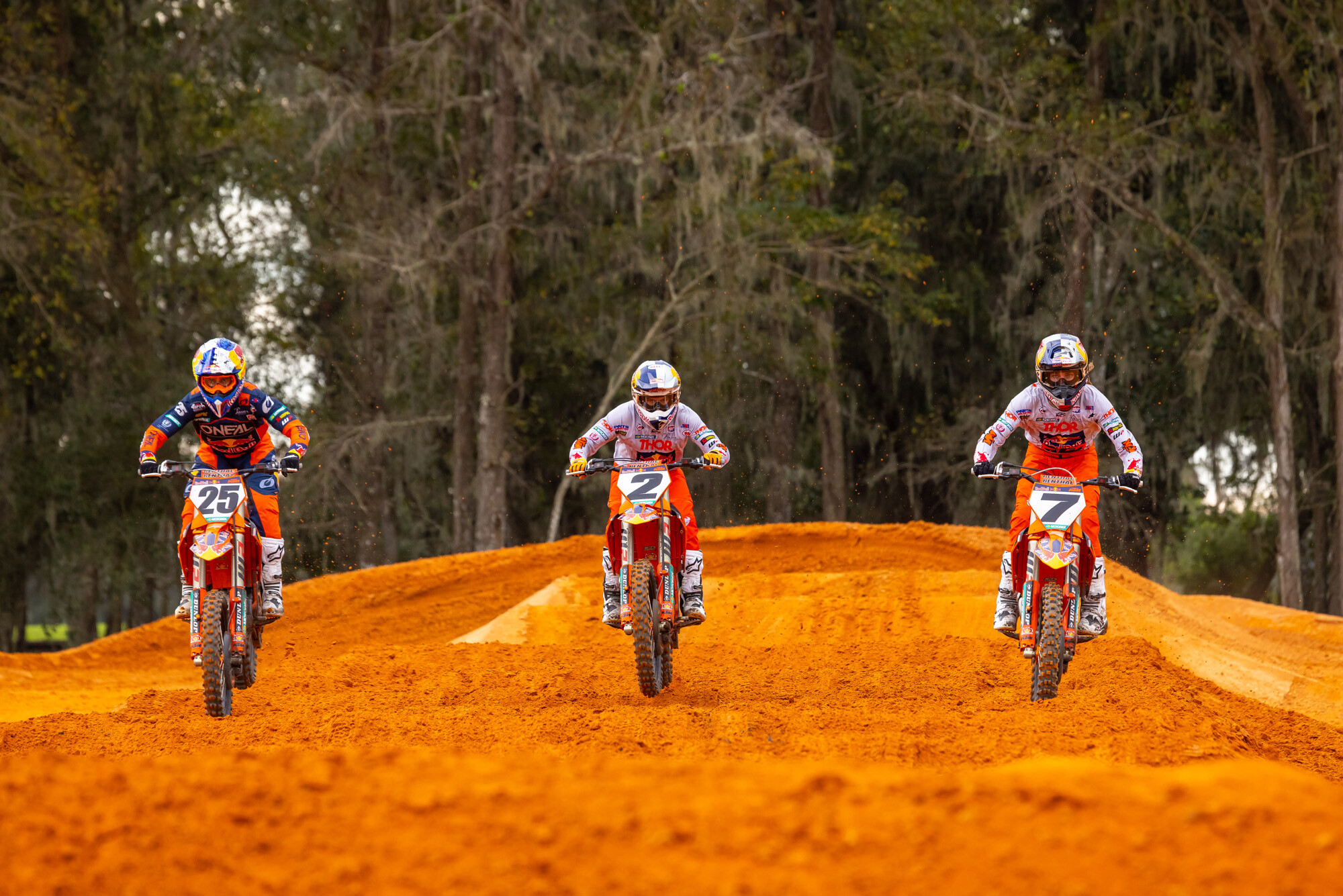 #25 Marvin Musquin, #2 Cooper Webb, and #7 Aaron Plessinger