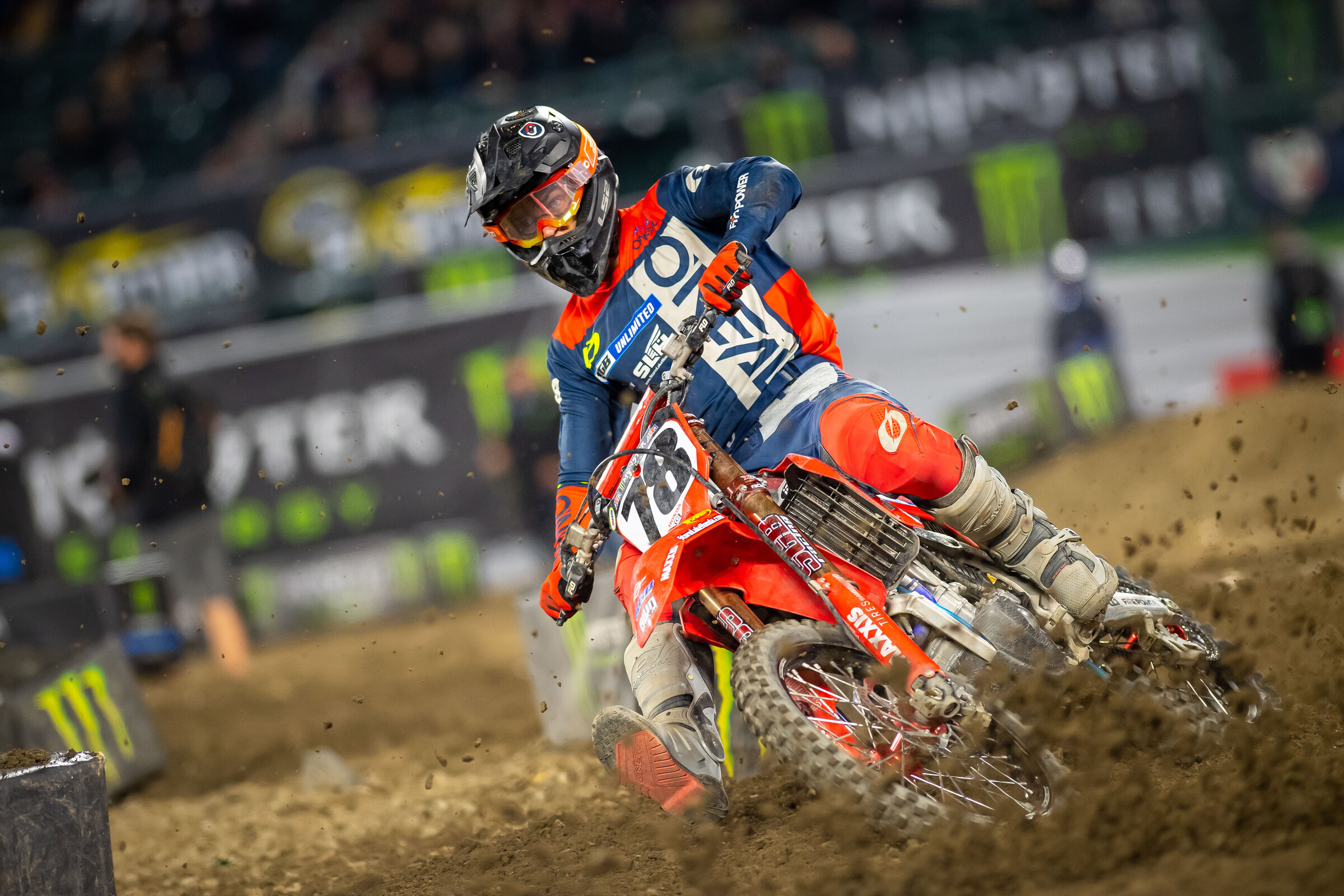 Clason on a Honda at Anaheim 1 in 2022.