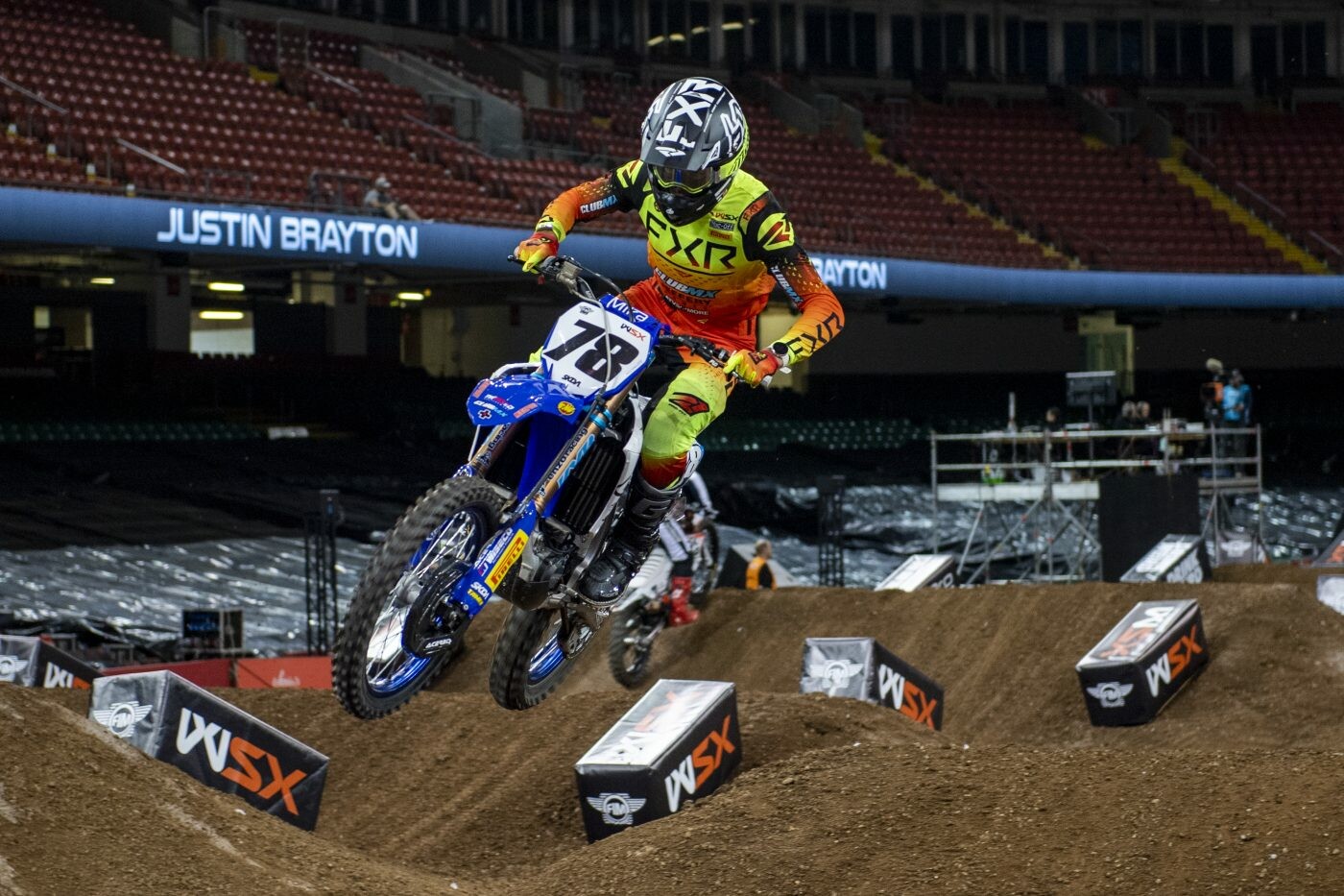 Clason on a Club MX Yamaha in Cardiff.