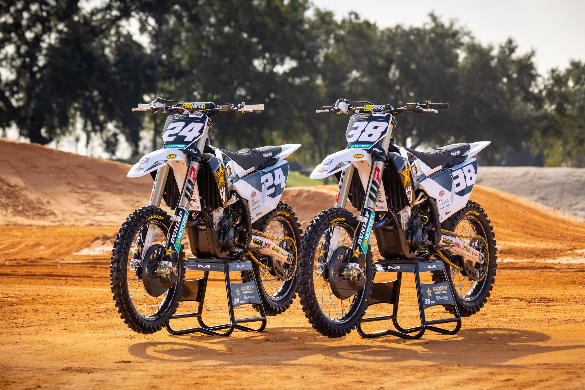 2023 Rockstar Energy Husqvarna team race bikes