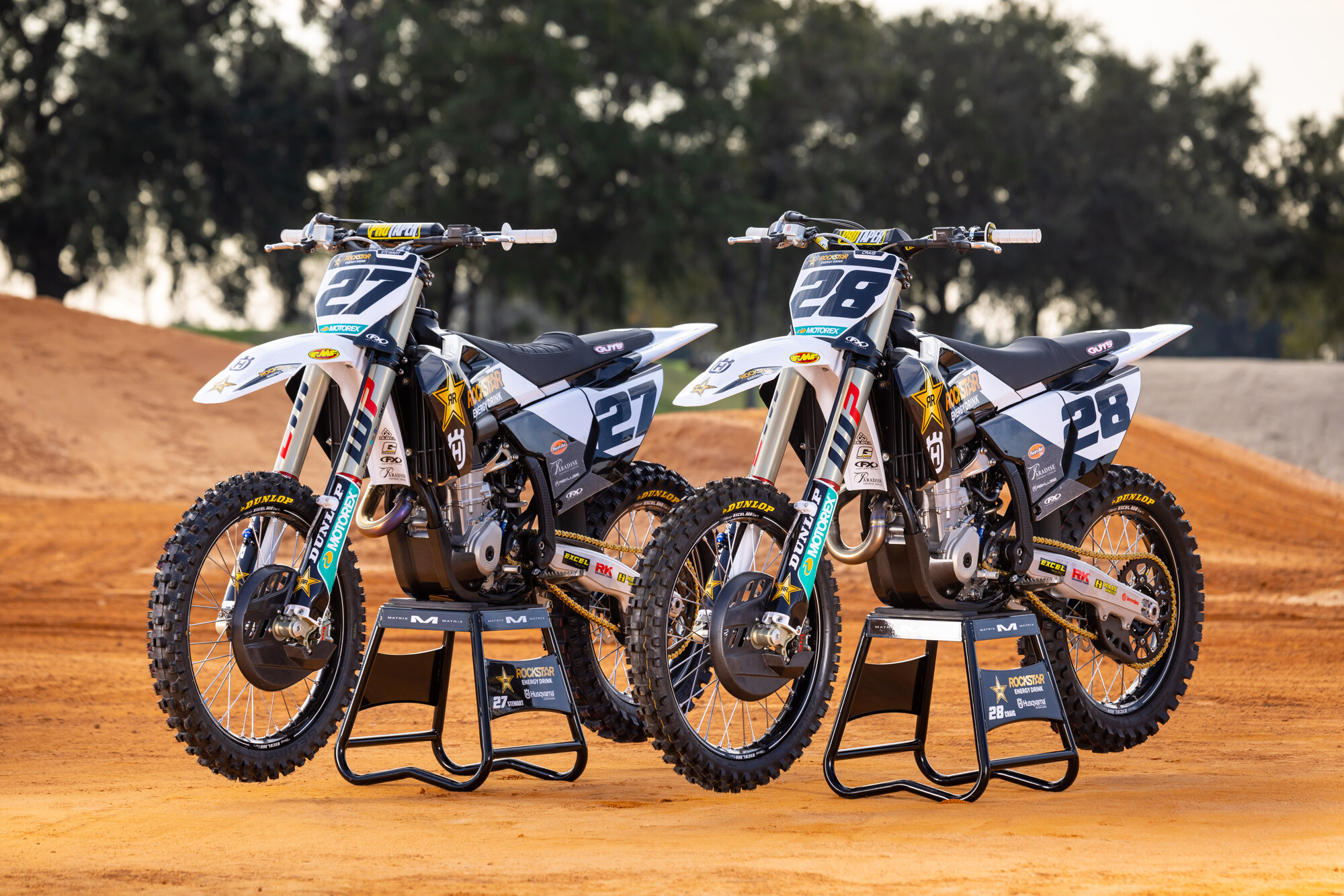 2023 Rockstar Energy Husqvarna team race bikes
