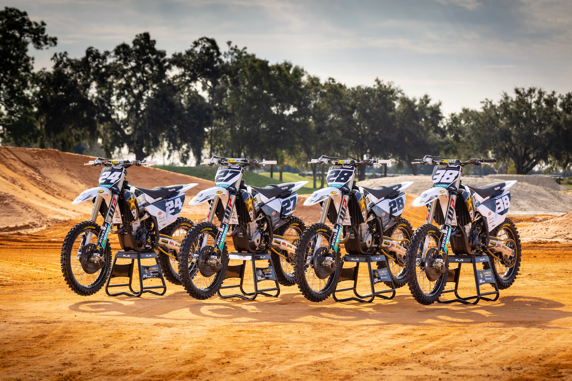 2023 Rockstar Energy Husqvarna team race bikes