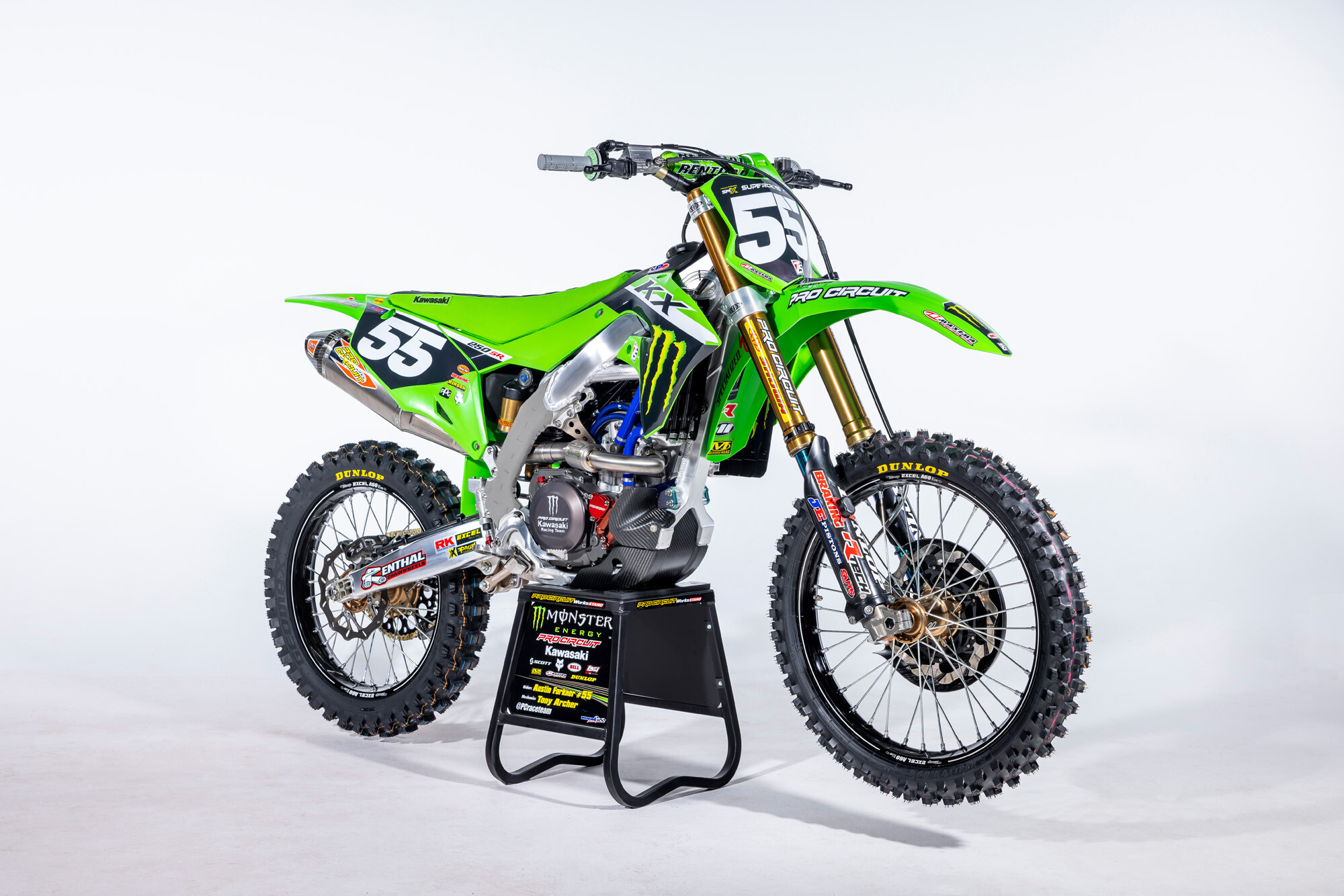 #55 Austin Forkner's Kawasaki KX250