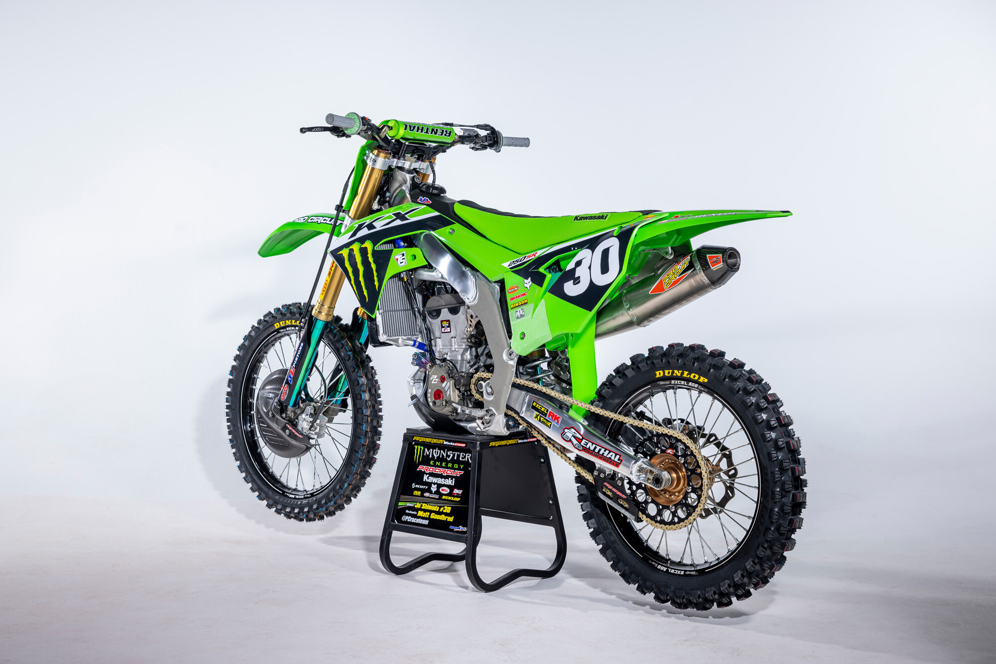 #30 Jo Shimoda's Kawasaki KX250