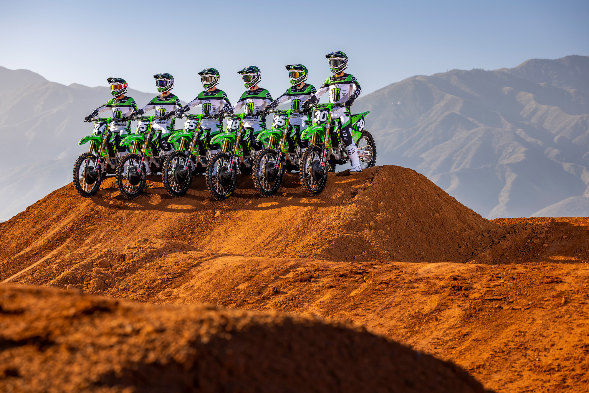 The 2023 Monster Energy/Pro Circuit Kawasaki team