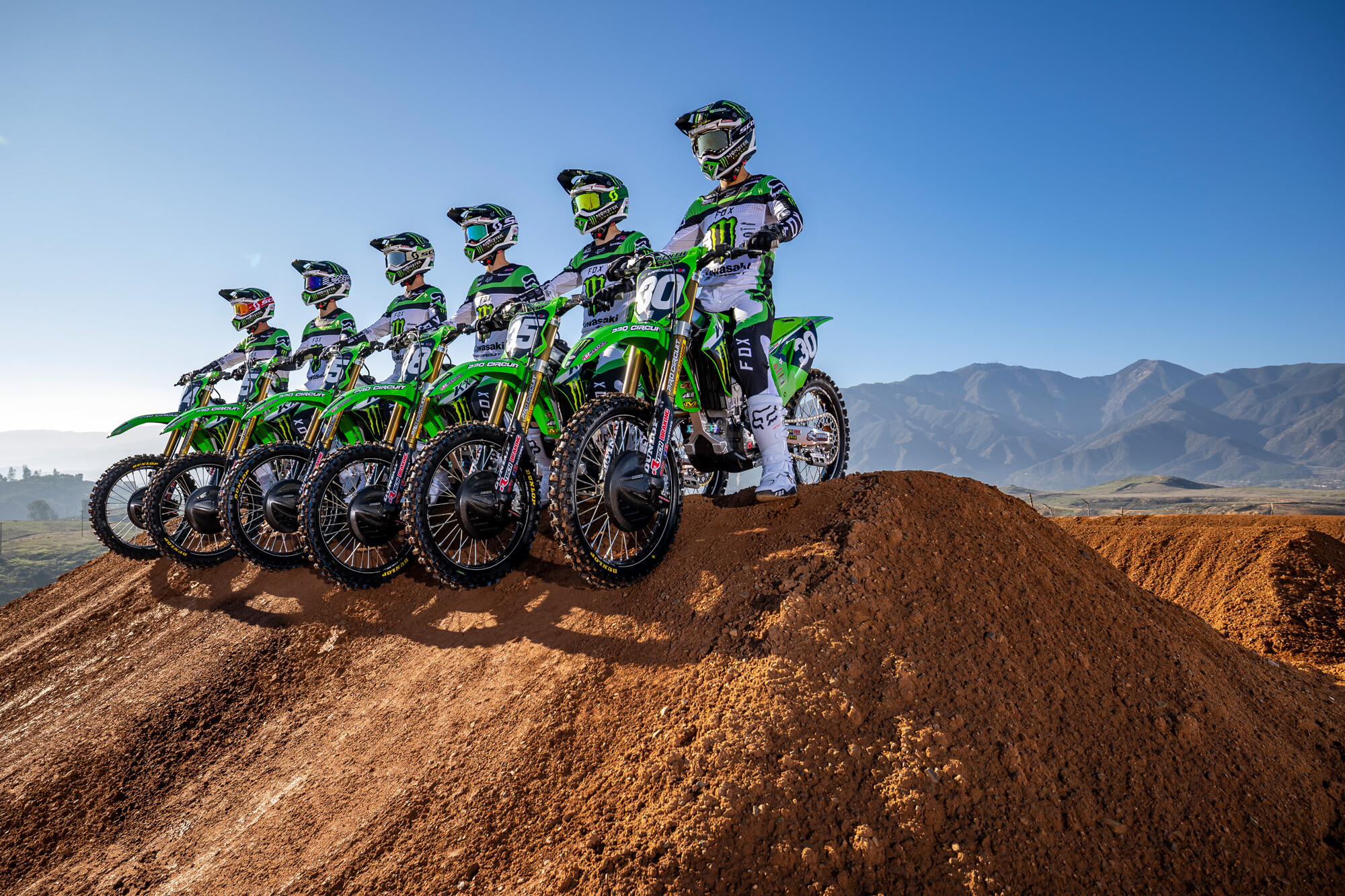 The 2023 Monster Energy/Pro Circuit Kawasaki team