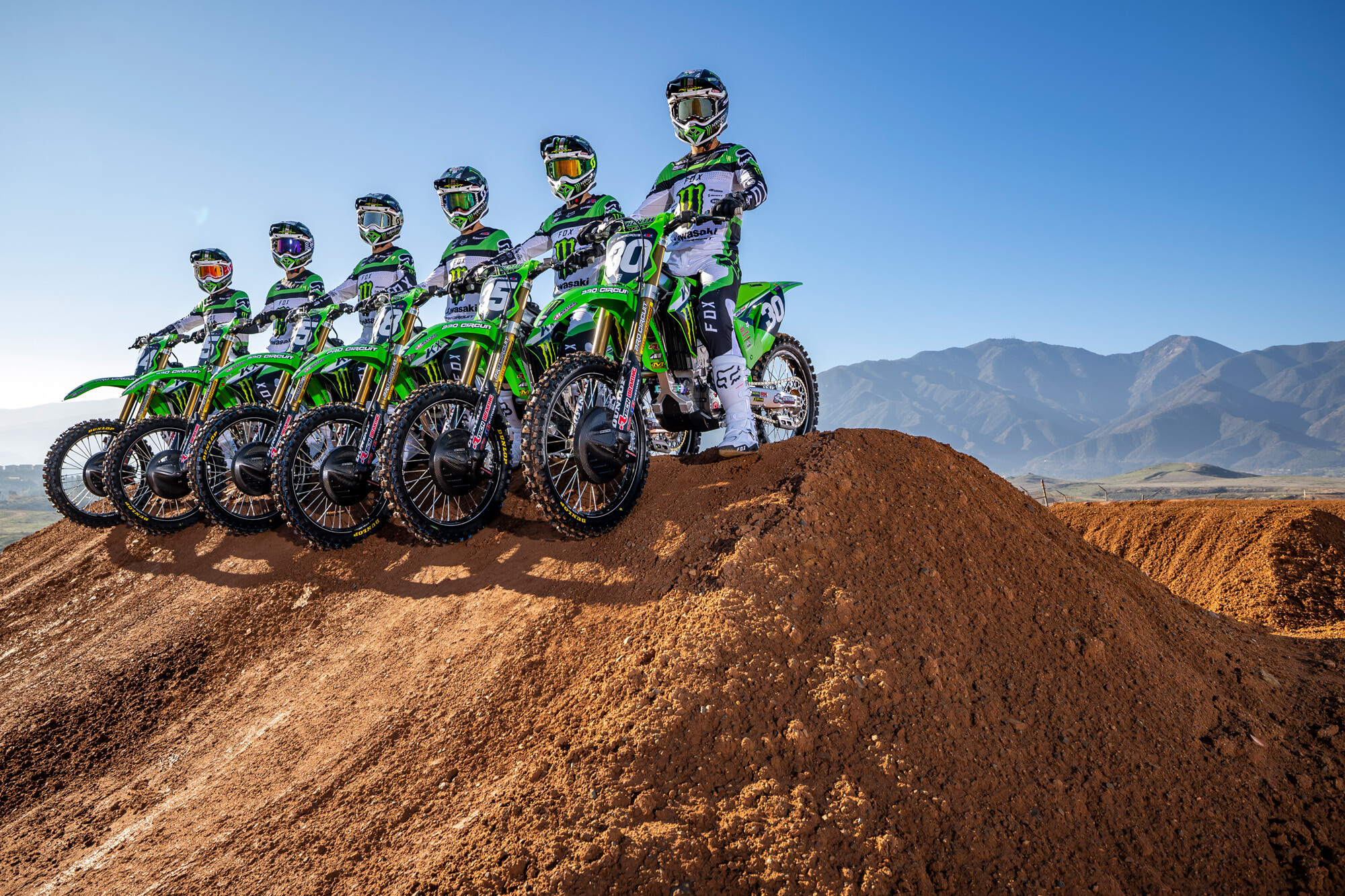 The 2023 Monster Energy/Pro Circuit Kawasaki team