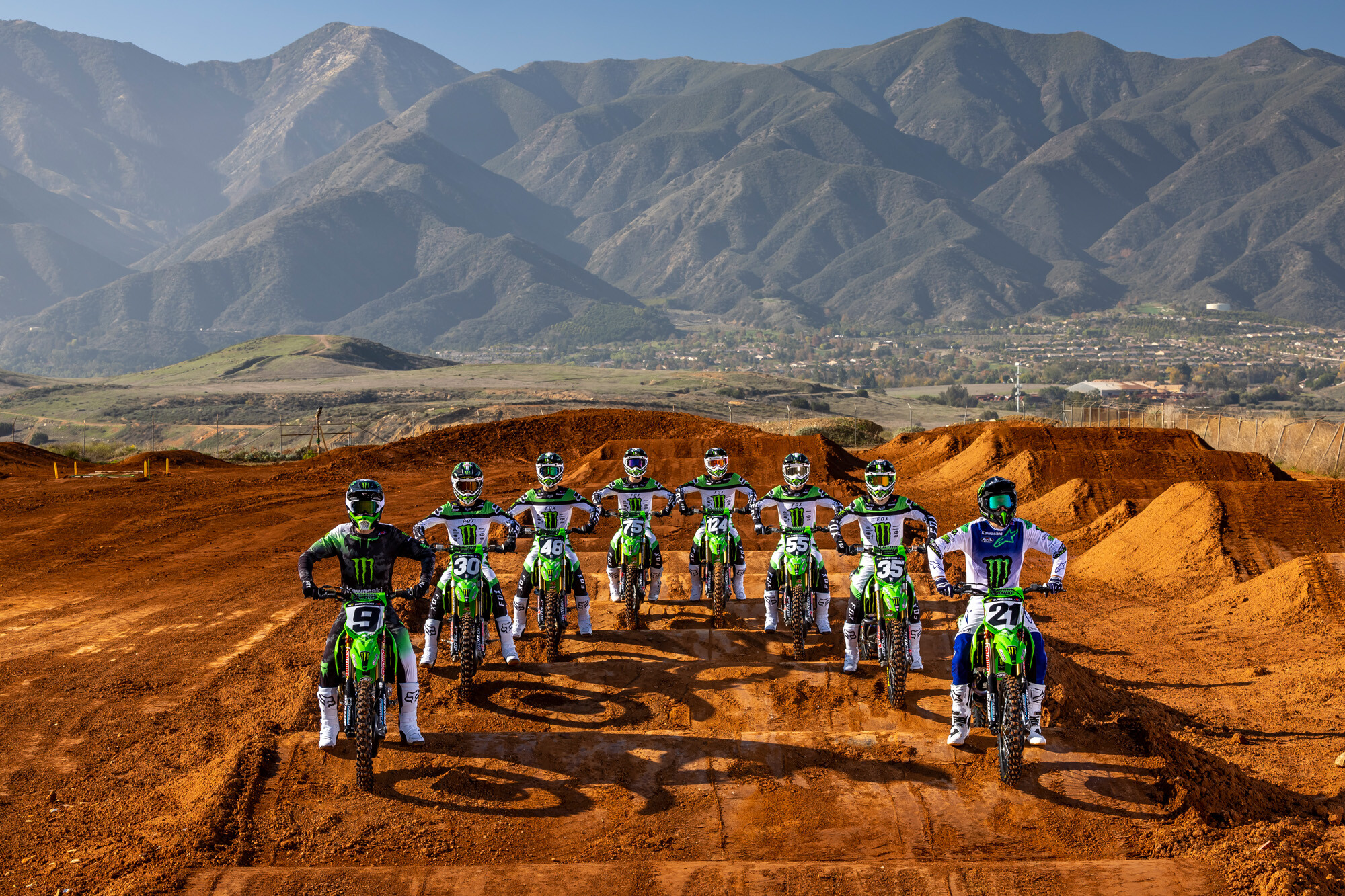The 2023 factory Kawasaki team riders