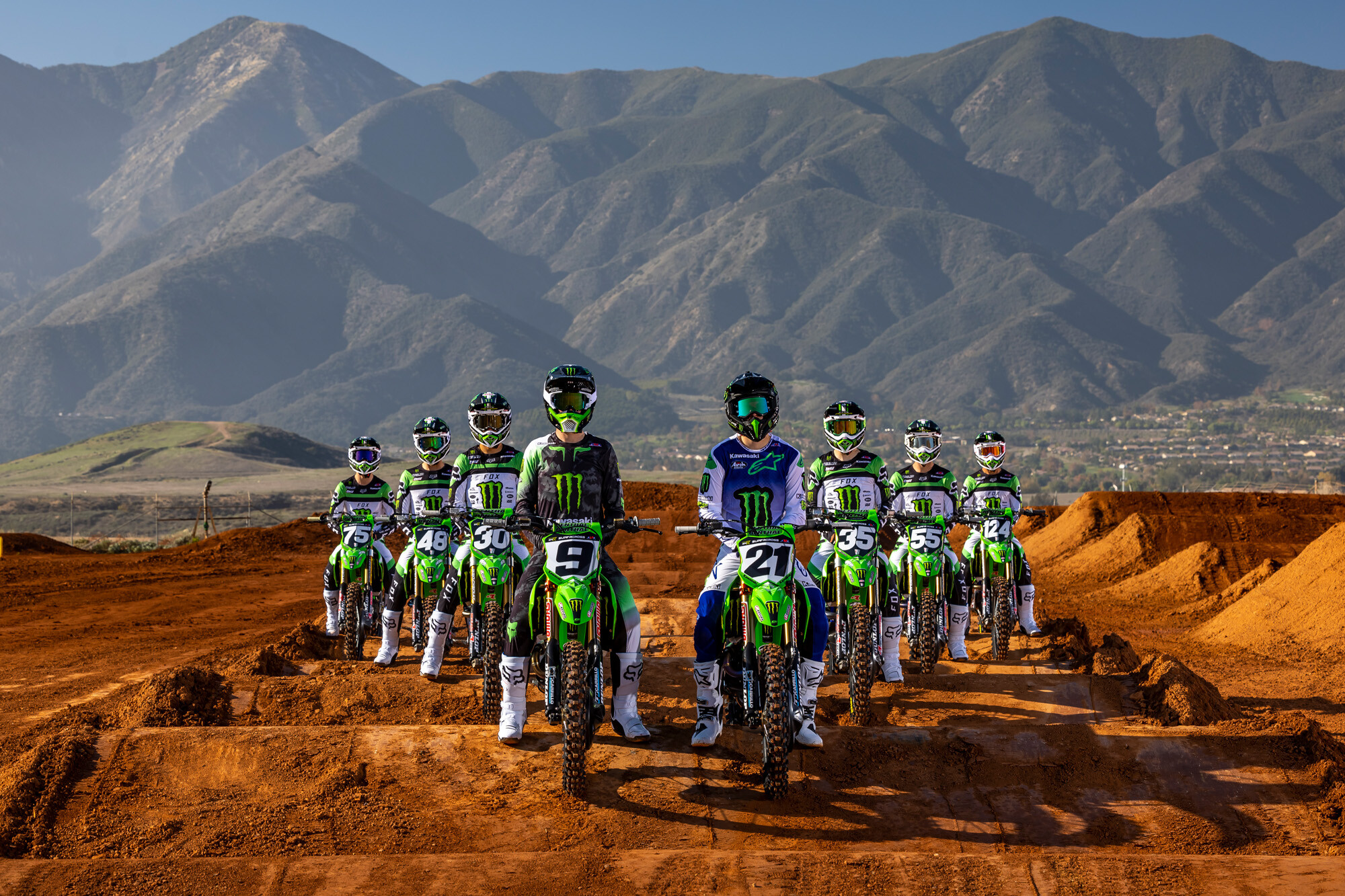 The 2023 factory Kawasaki team riders