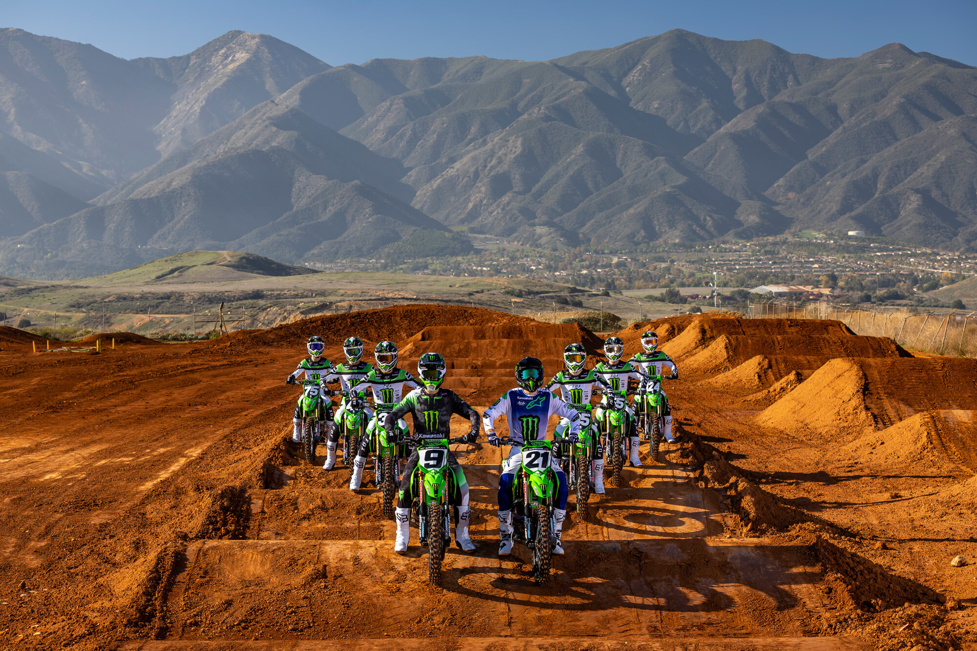 The 2023 factory Kawasaki team riders