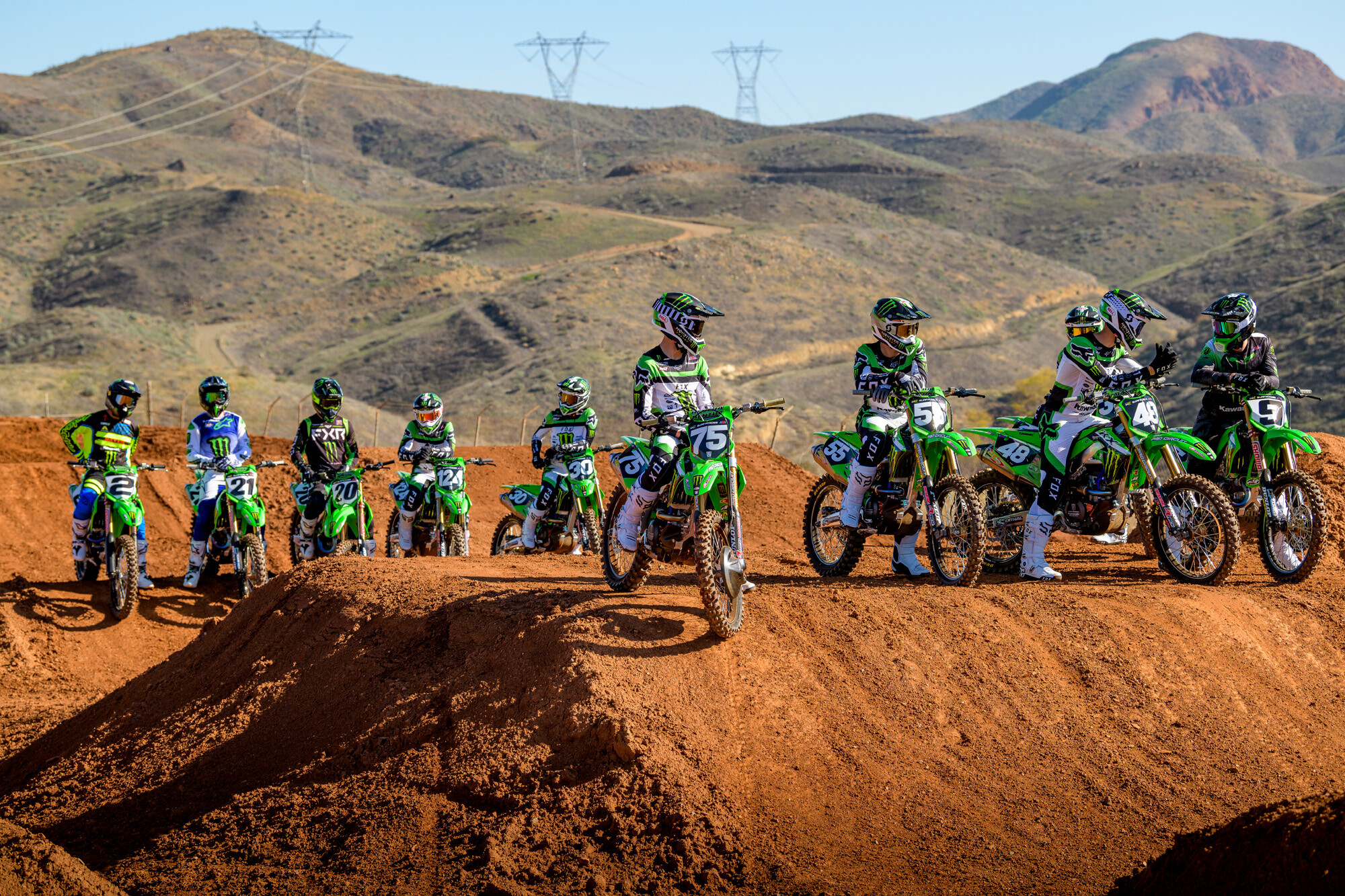 The 2023 factory Kawasaki team riders