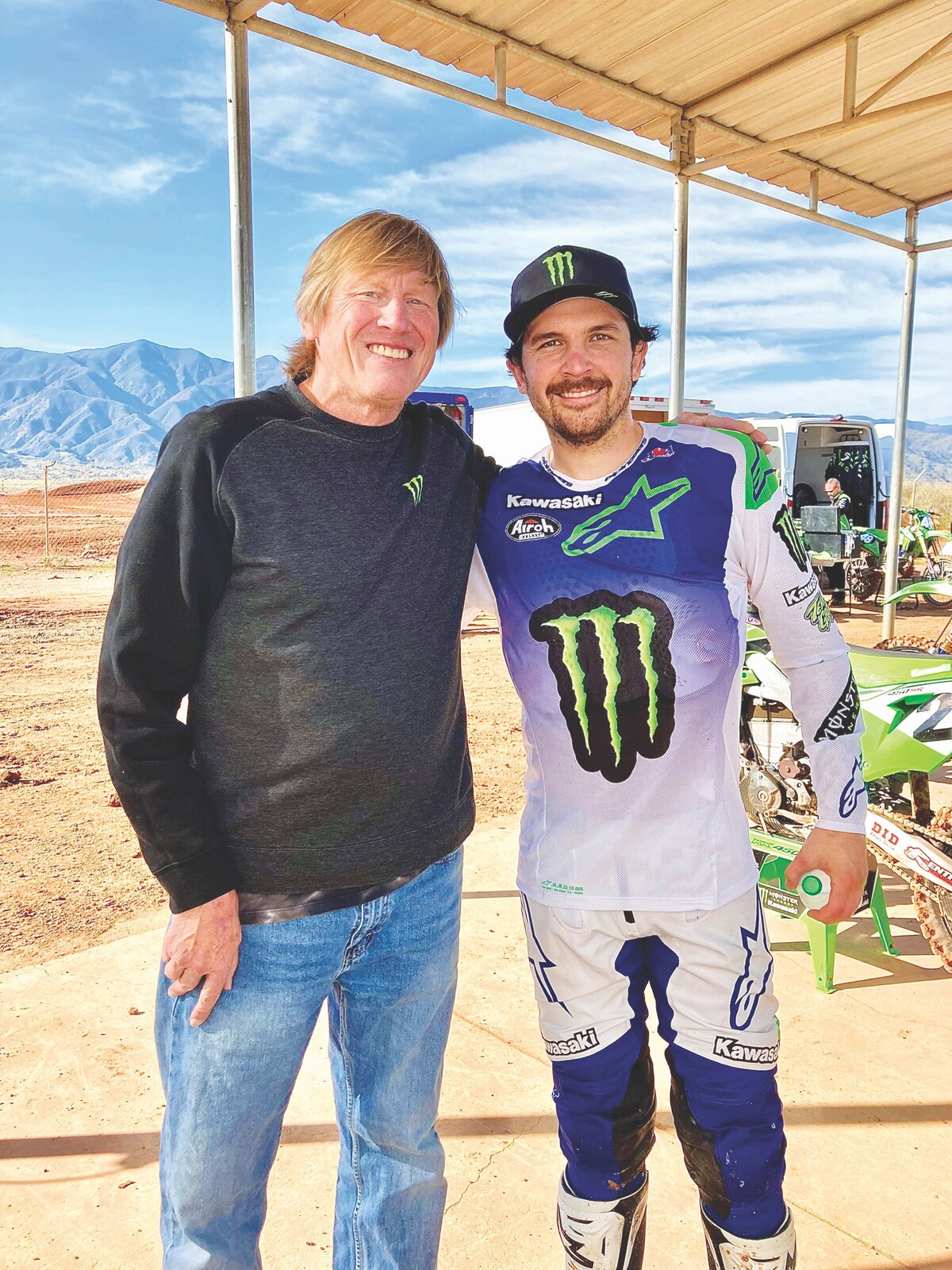 Our guy Kellen Brauer and Honda HRC’s Thomas Harris switch off.