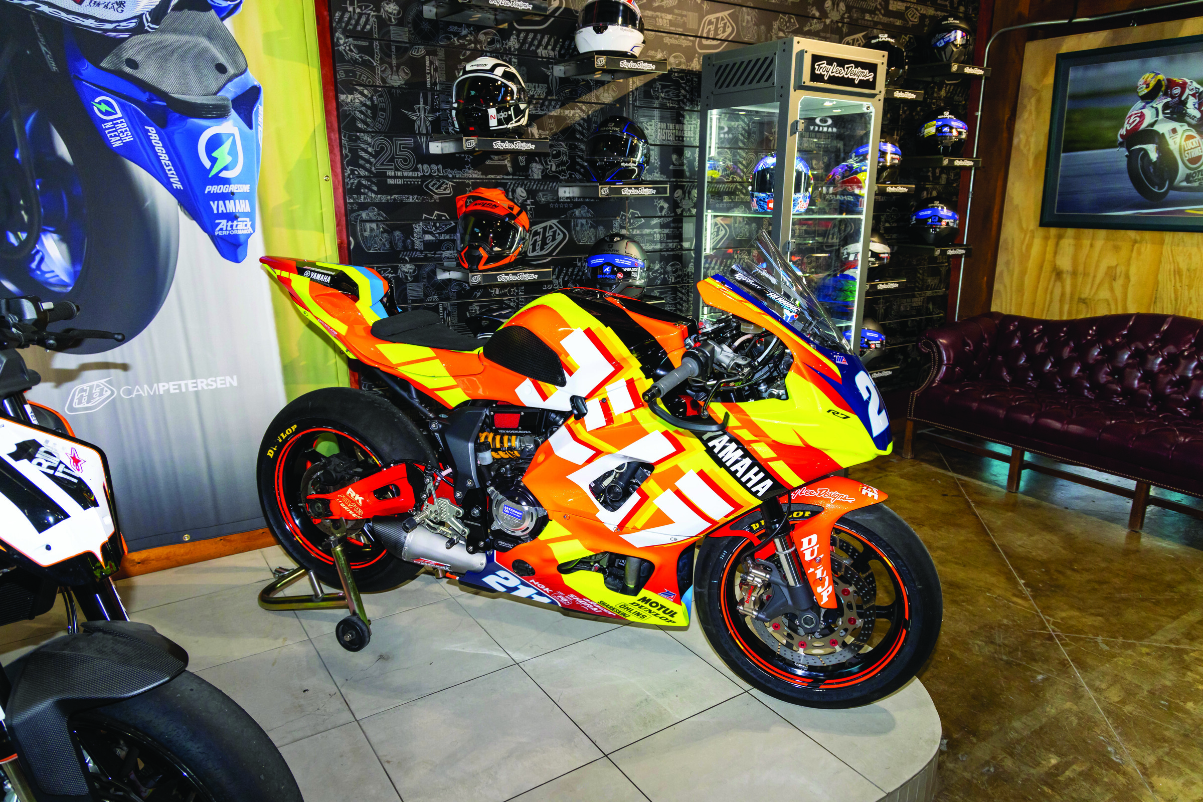 Troy Lee Designs HQ has some of the coolest display bikes ever. 
