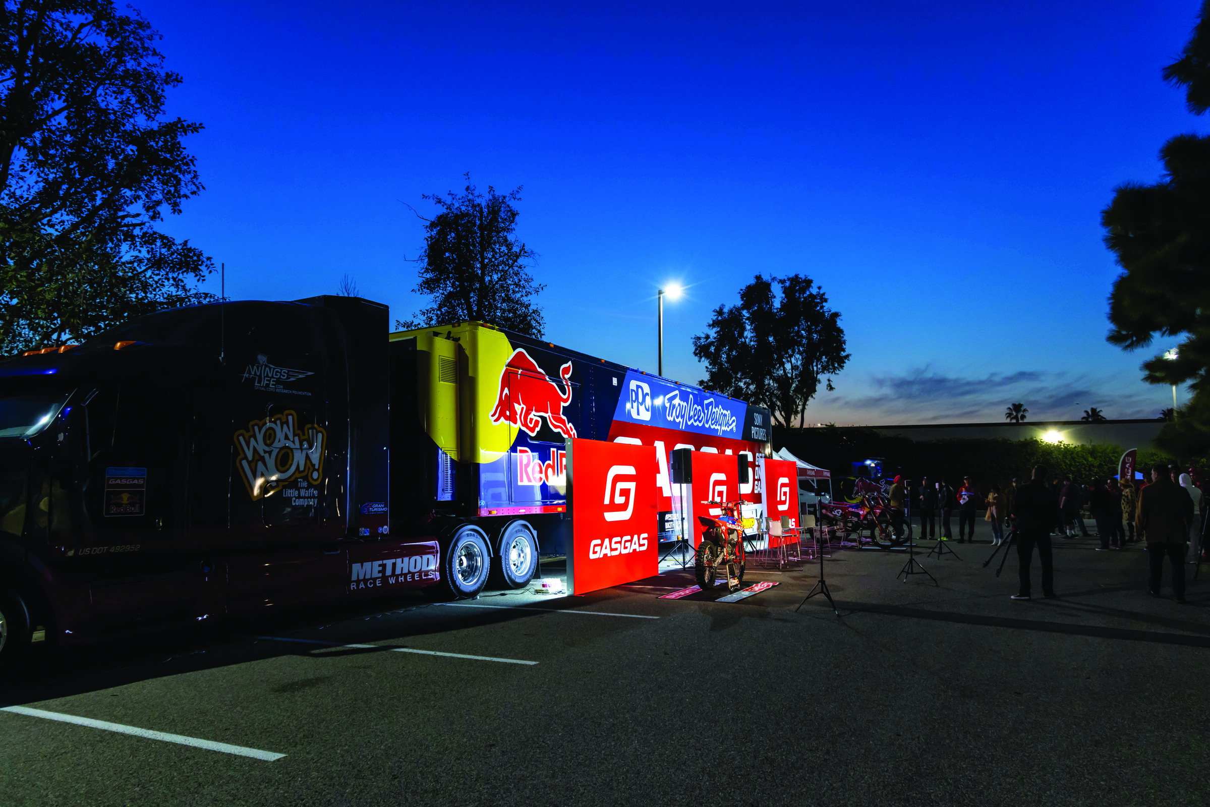 The TLD/Red Bull GasGas media intro setup was spot-on.