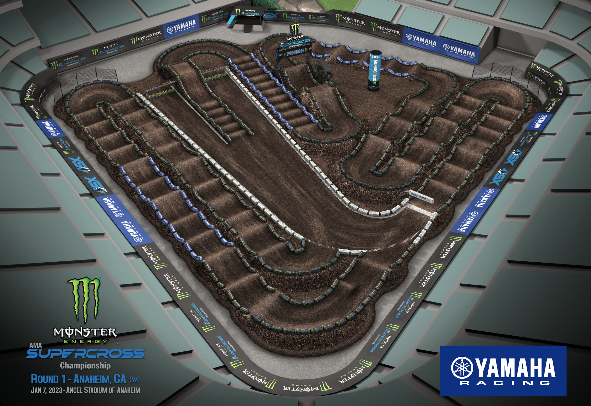 Video 2023 Anaheim 1 Supercross Animated Track image picture pic