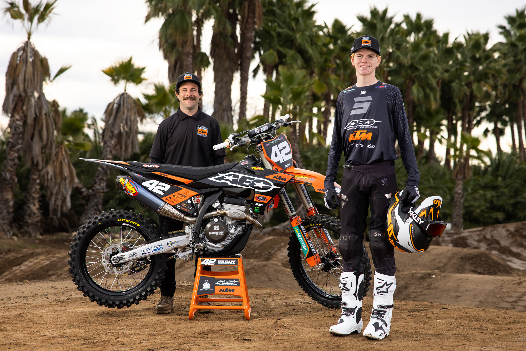 #42 Joshua Varize with mechanic Joe Dehart.