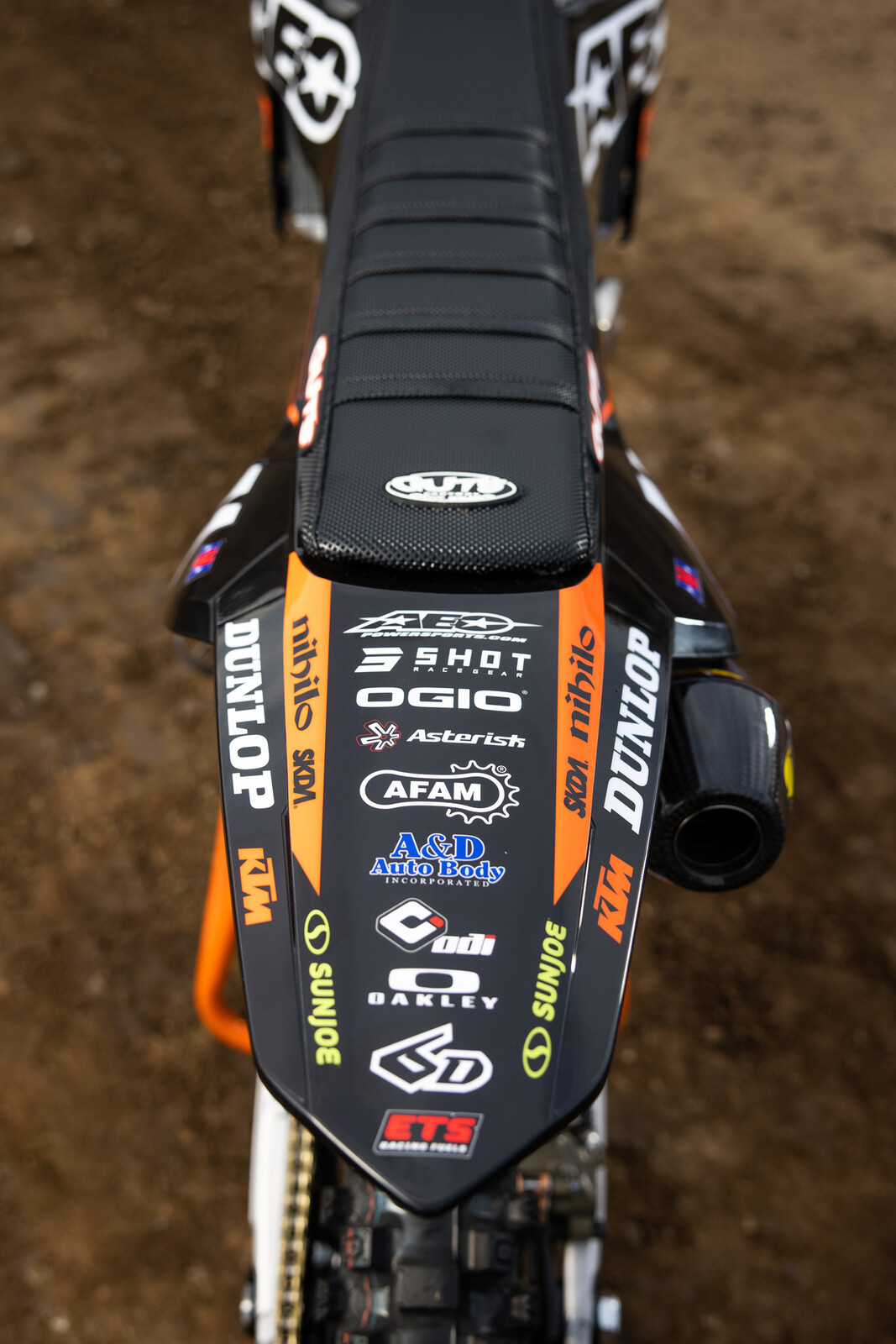 #41 Derek Kelley’s 2023 KTM 250 SX-F race bike.