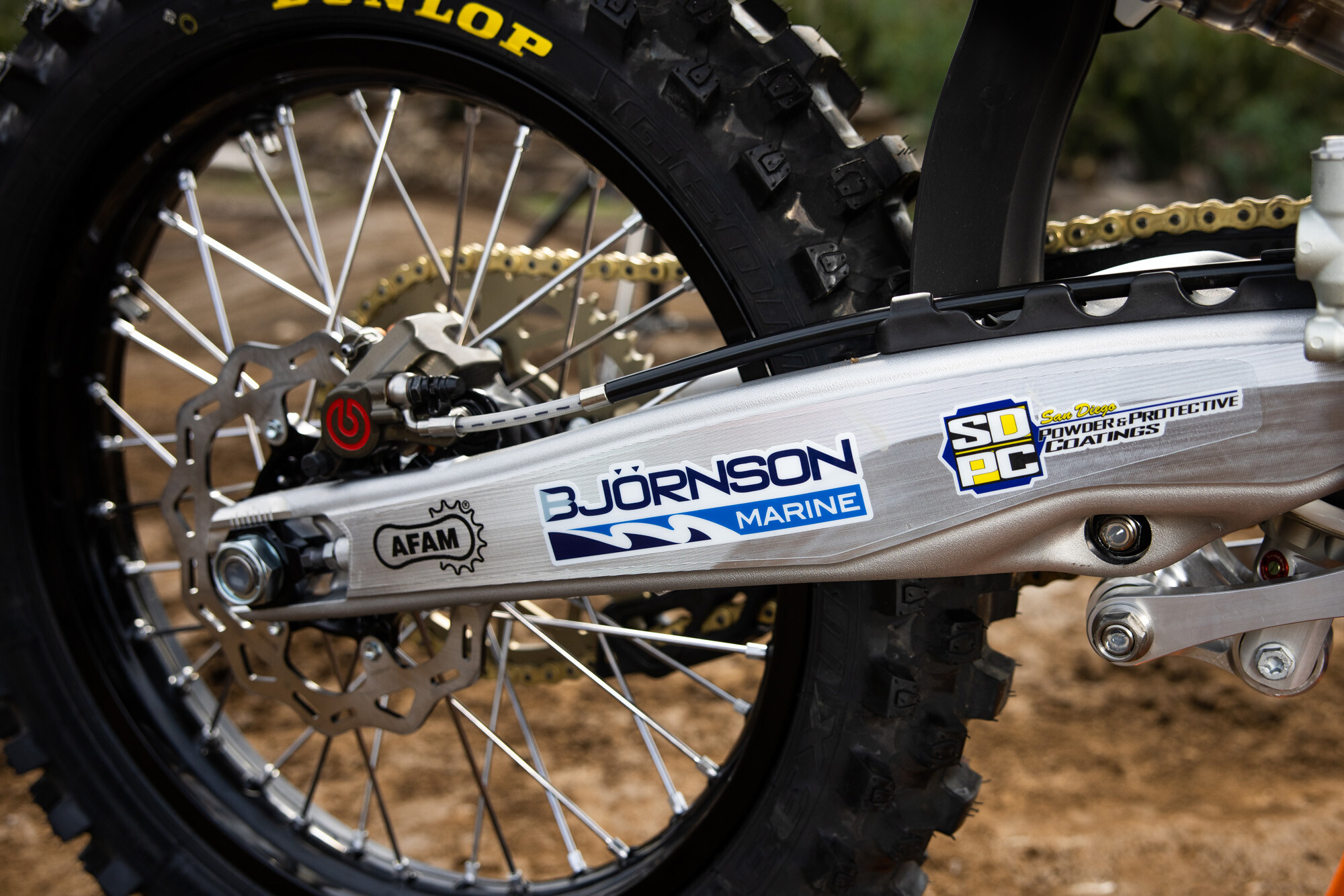 #41 Derek Kelley’s 2023 KTM 250 SX-F race bike.