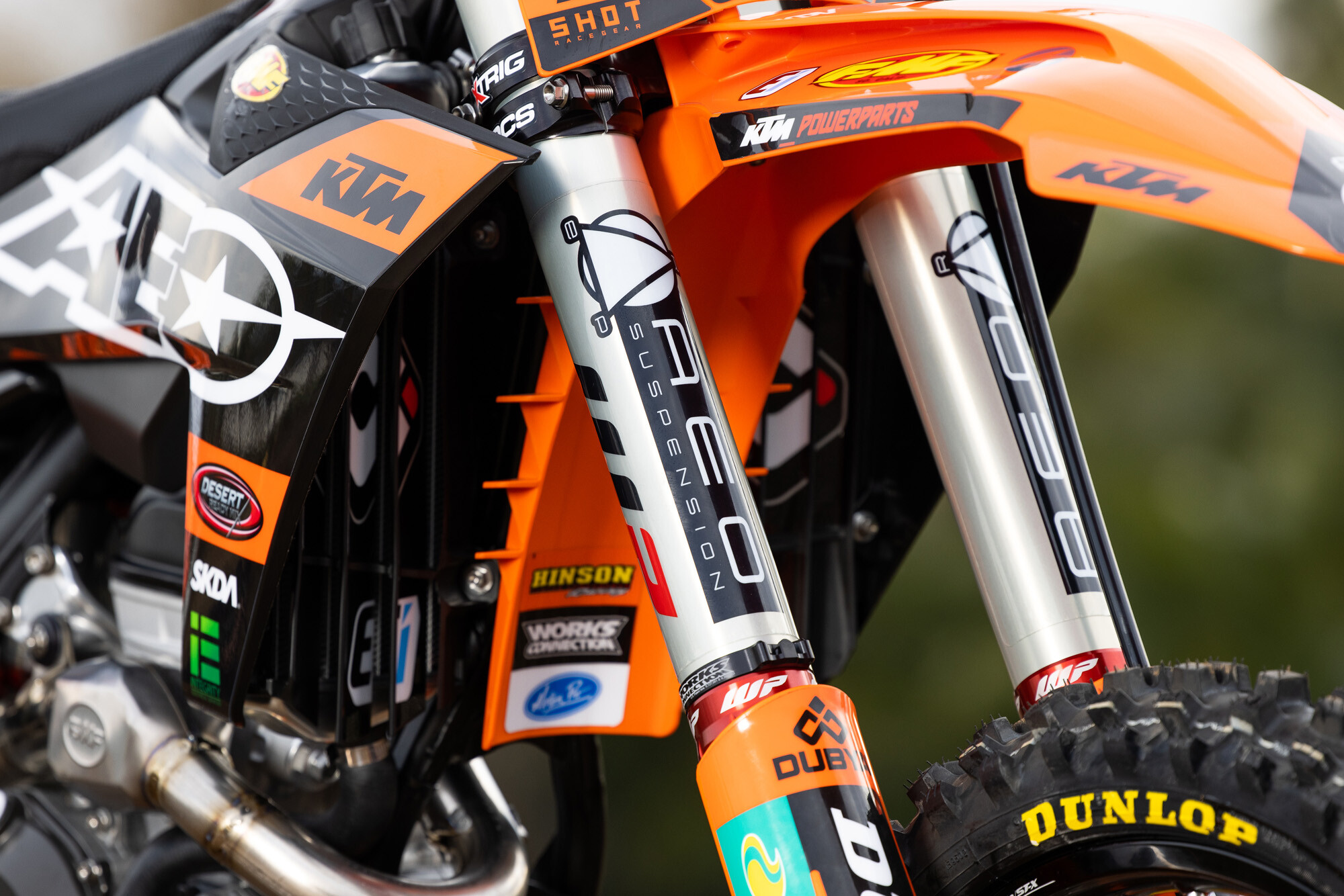 #41 Derek Kelley’s 2023 KTM 250 SX-F race bike.