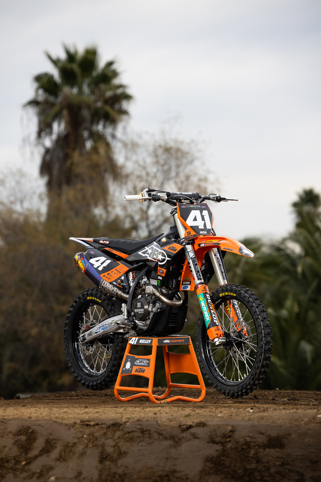 #41 Derek Kelley’s 2023 KTM 250 SX-F race bike.