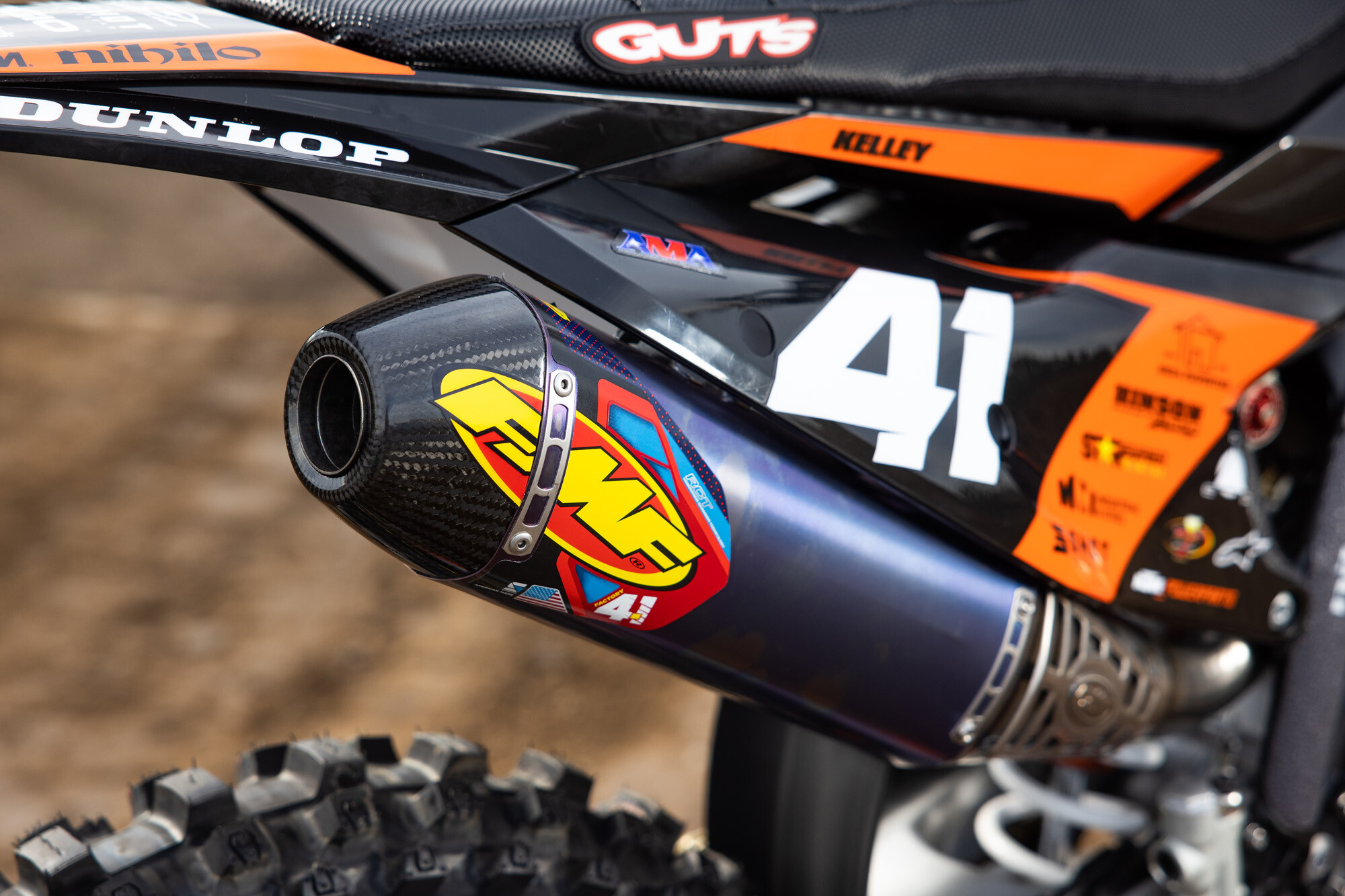 #41 Derek Kelley’s 2023 KTM 250 SX-F race bike.