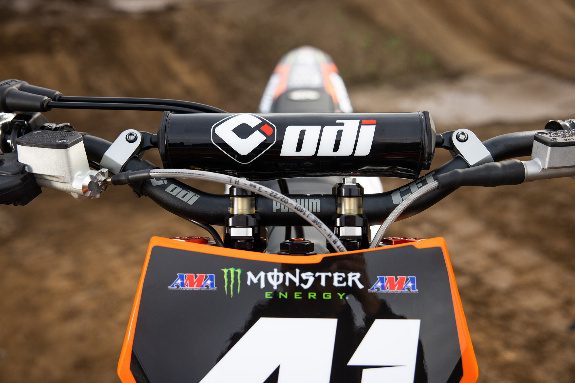 #41 Derek Kelley’s 2023 KTM 250 SX-F race bike.